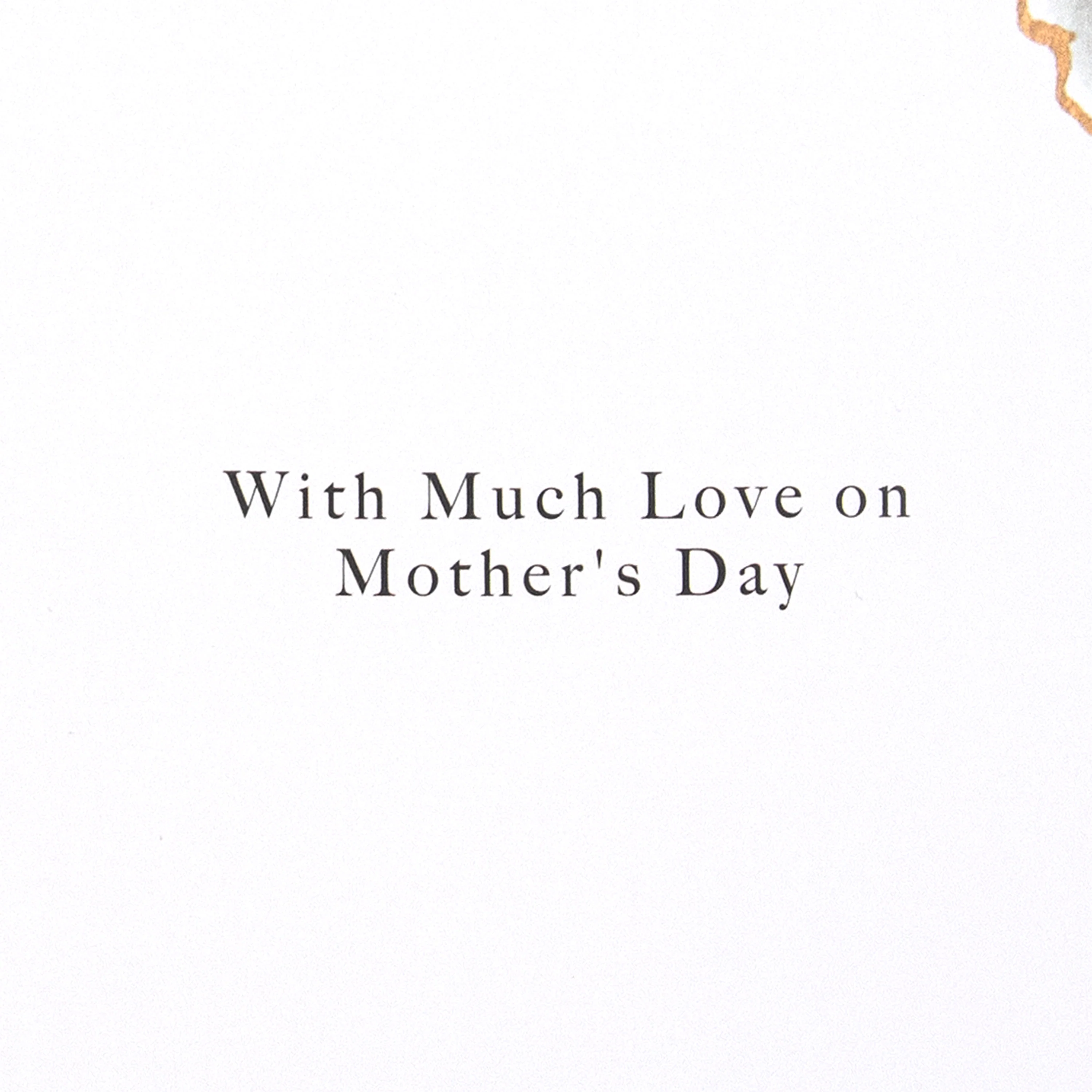 Mother's Day Card for Mother - Grey & Gold Floral Design - Image 3