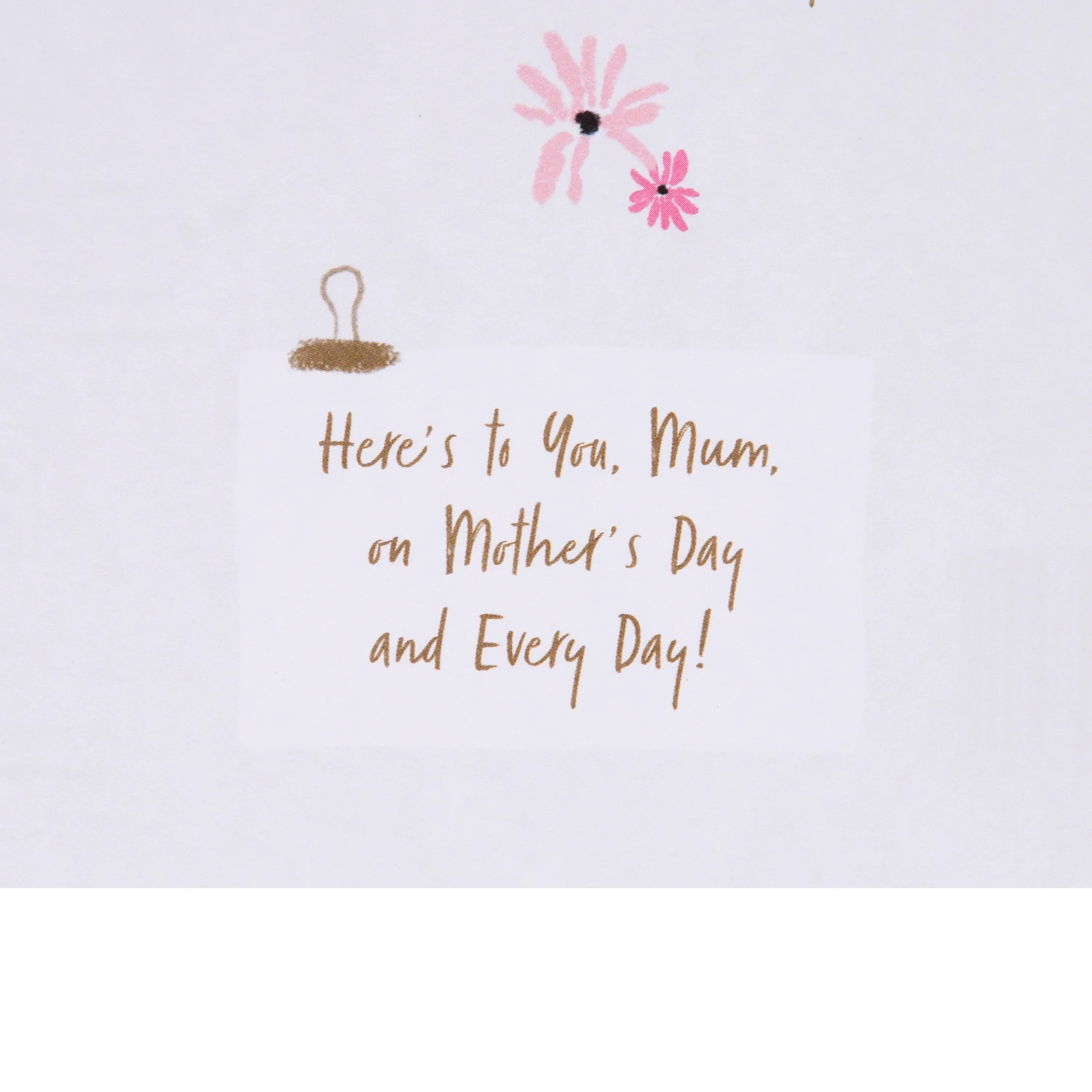 Mother's Day Card for Mum - Classic Flower and Hearts Design - Image 3