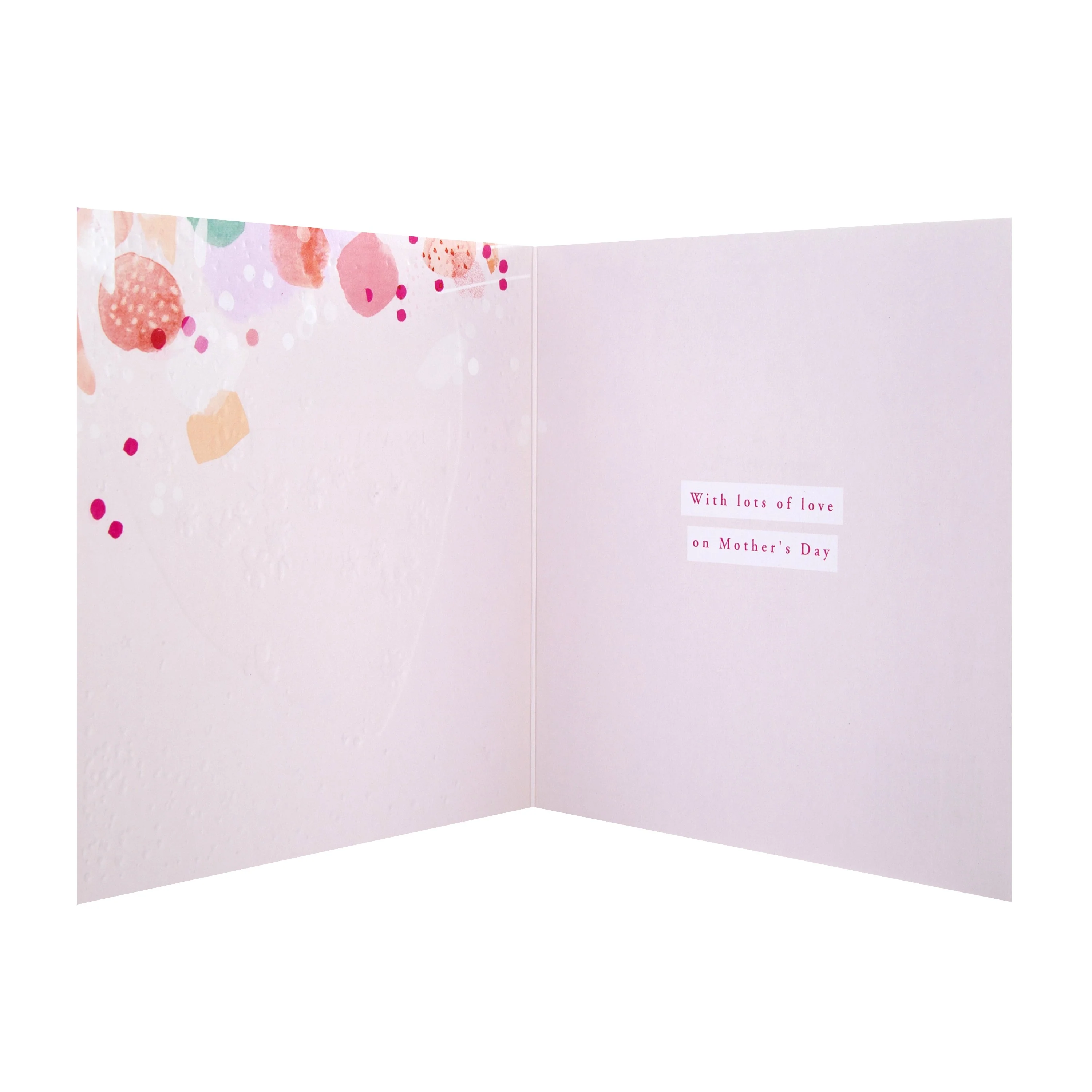 Mother's Day Card for Mum - Contemporary Floral Heart Design - Image 3