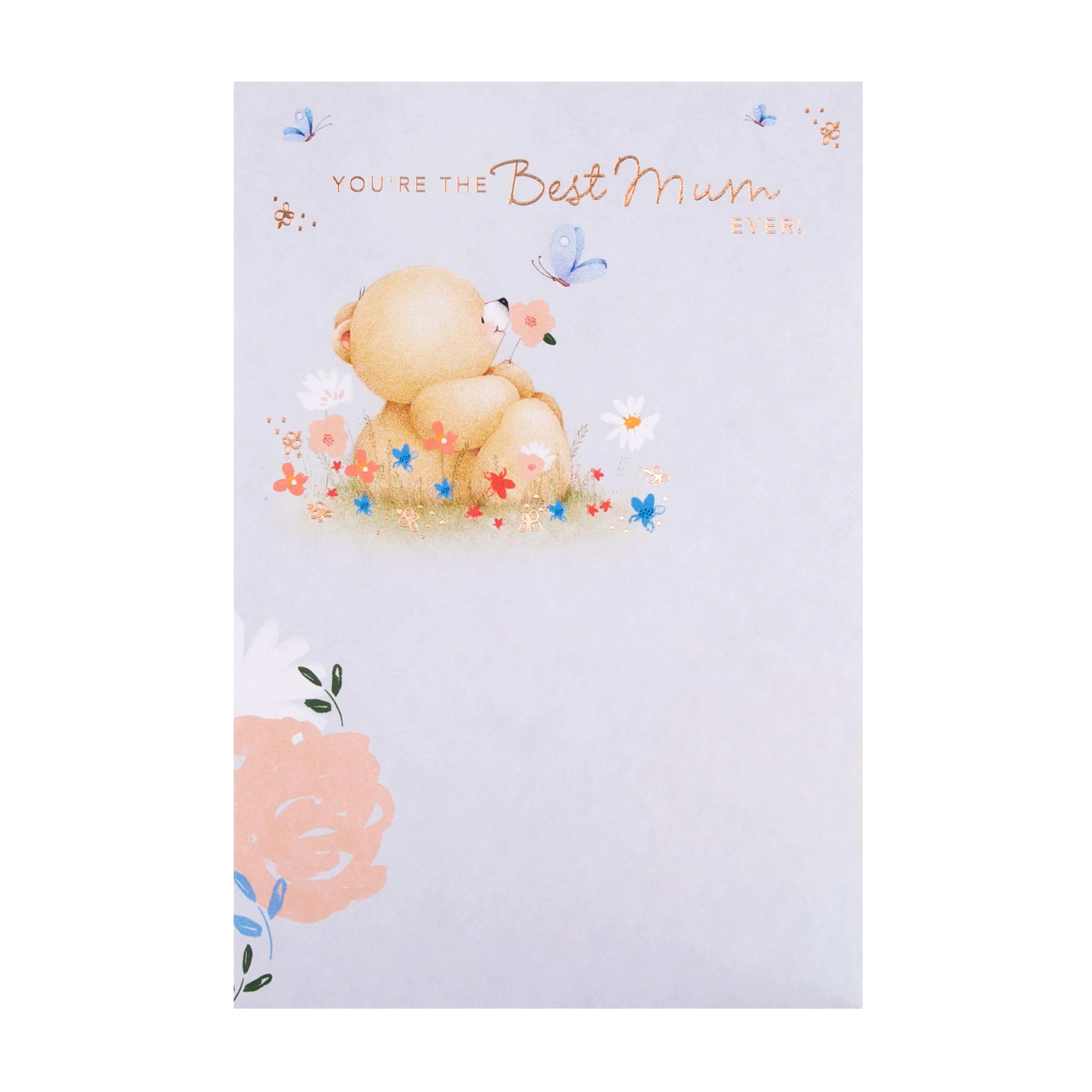 Mother's Day Card for Mum - Cute Forever Friends Design with Rose Gold Foil - Image 3