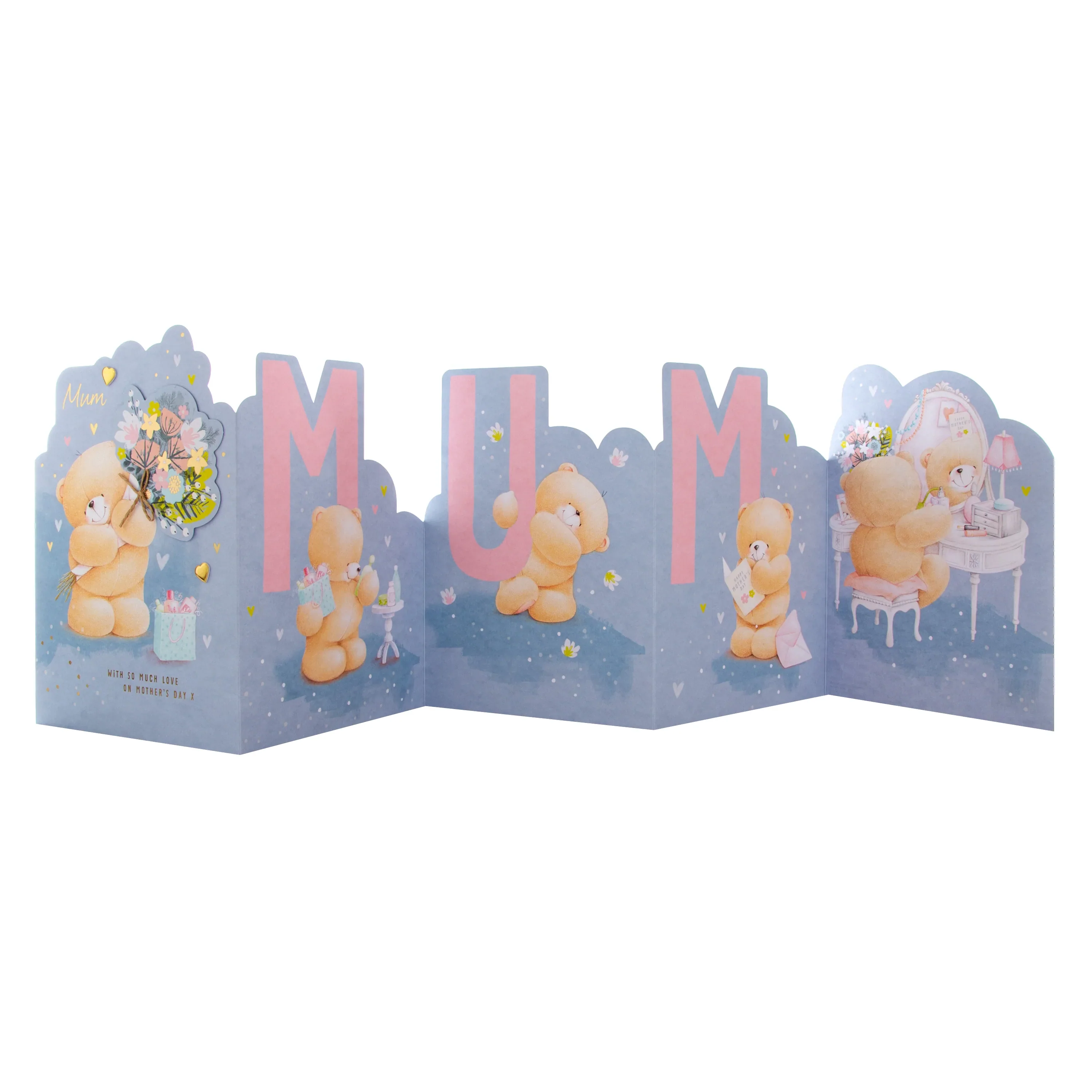 Mother's Day Card for Mum - Cute Pull-Out Forever Friends Design