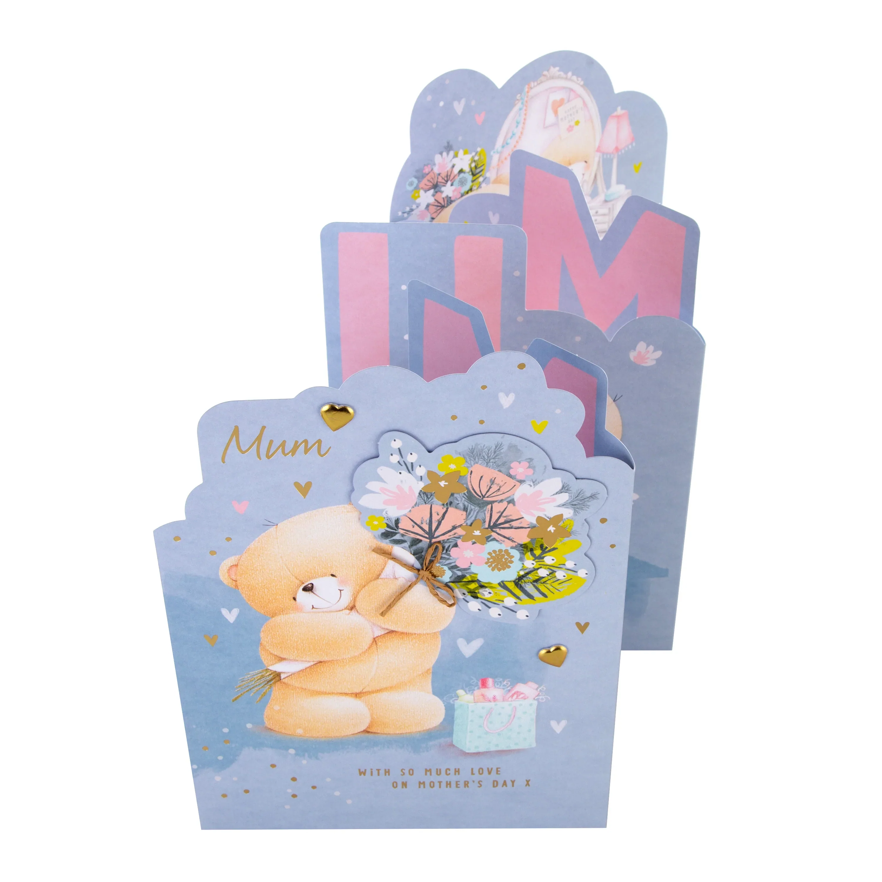 Mother's Day Card for Mum - Cute Pull-Out Forever Friends Design - Image 2