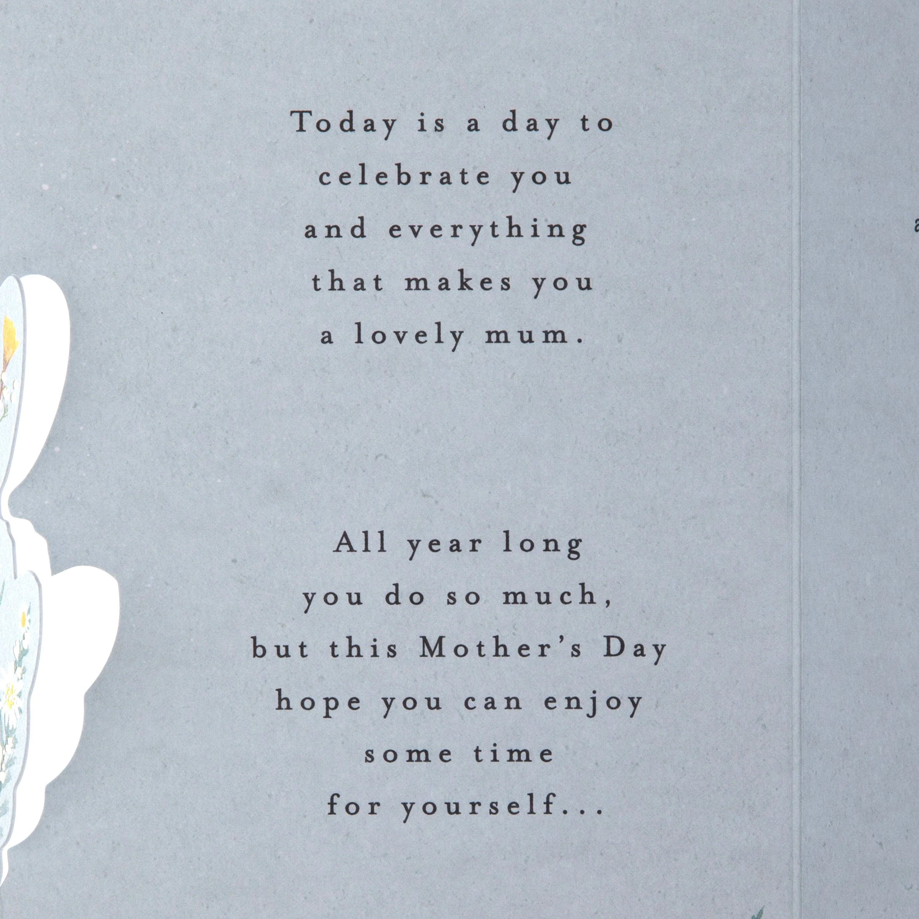 Mother's Day Card for Mum - Floral Butterfly Design with Bookmark - Image 3