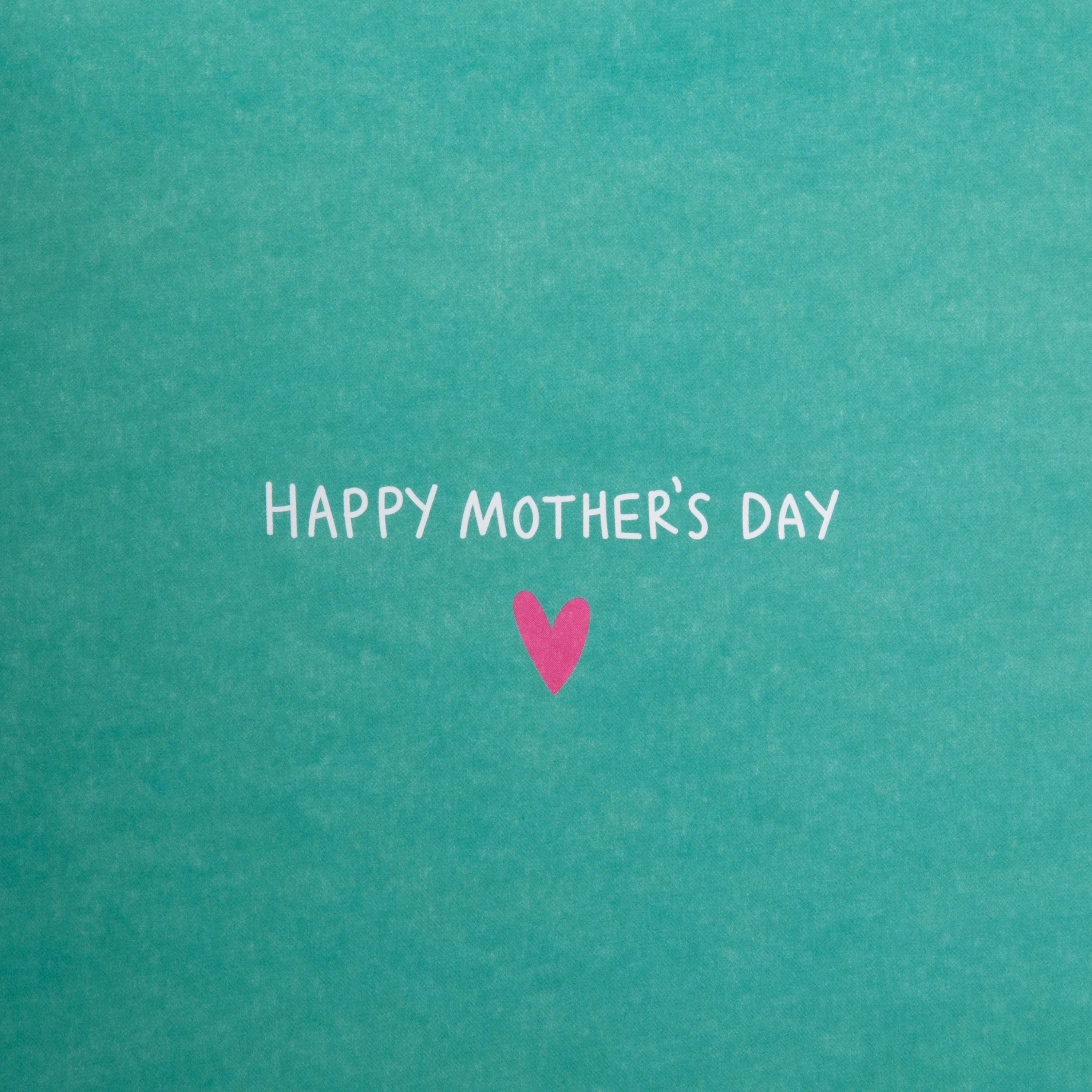Mother's Day Card for Mum - Pink Hearts & Word Art Design - Image 3