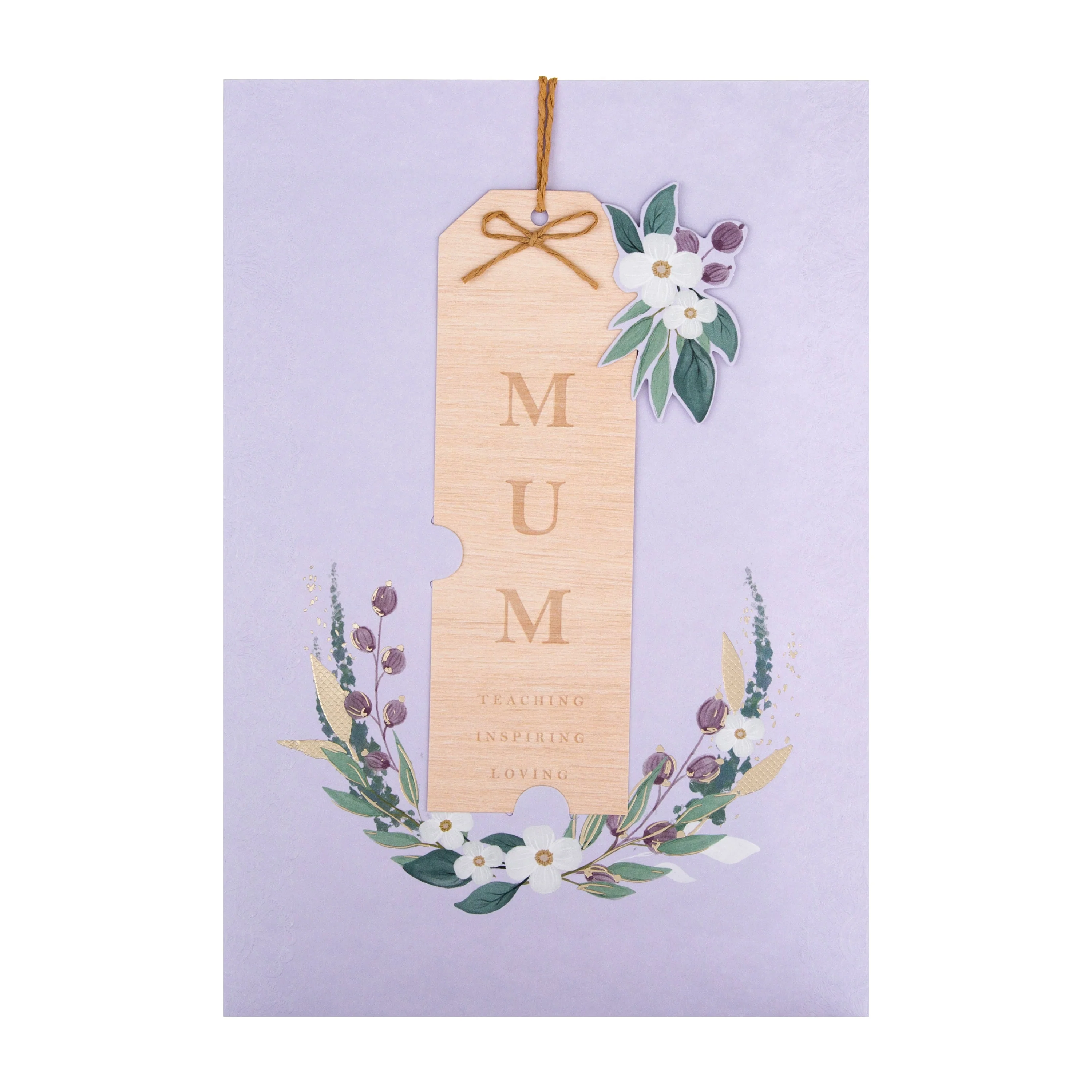 Mother's Day Card for Mum - Traditional Floral Design with 3D Add On and Gold Foil - Image 3
