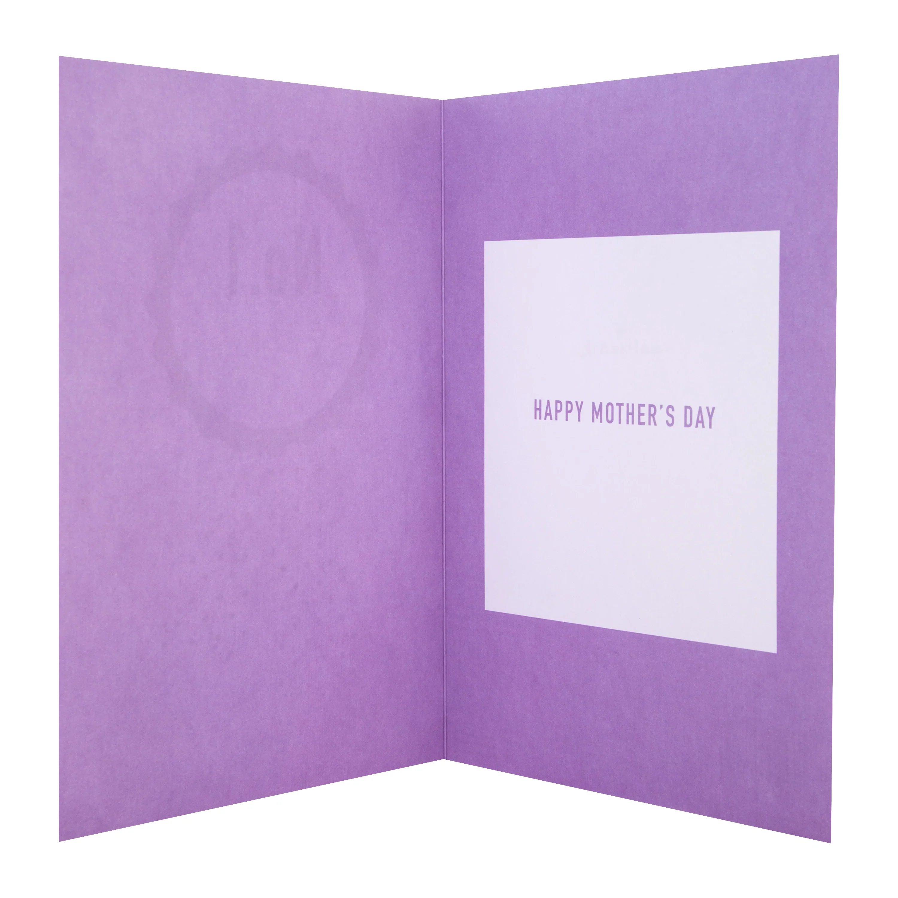 Mother's Day Card for Nan - Contemporary Purple Design & Personalisable Recipient Stickers - Image 2