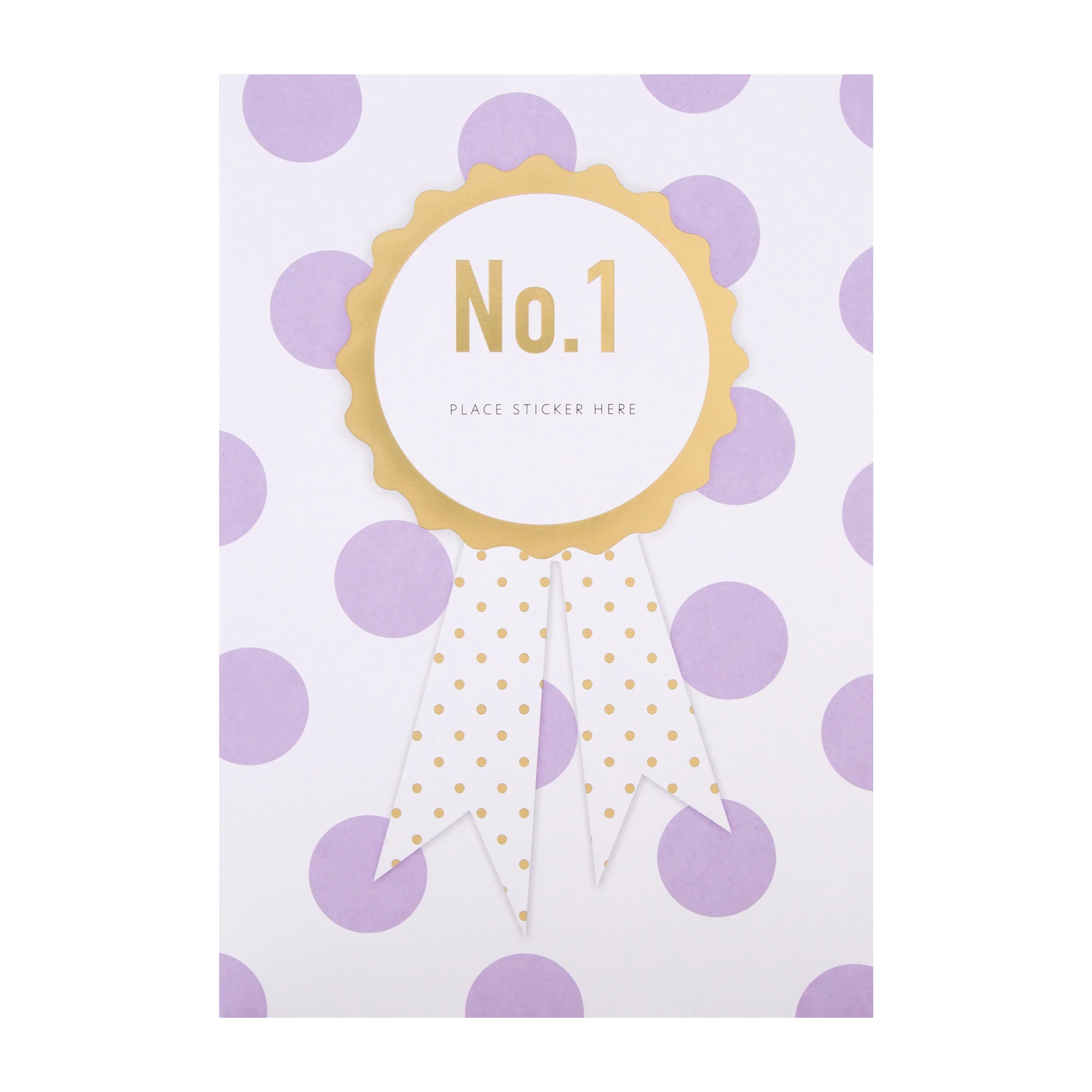 Mother's Day Card for Nan - Contemporary Purple Design & Personalisable Recipient Stickers - Image 4
