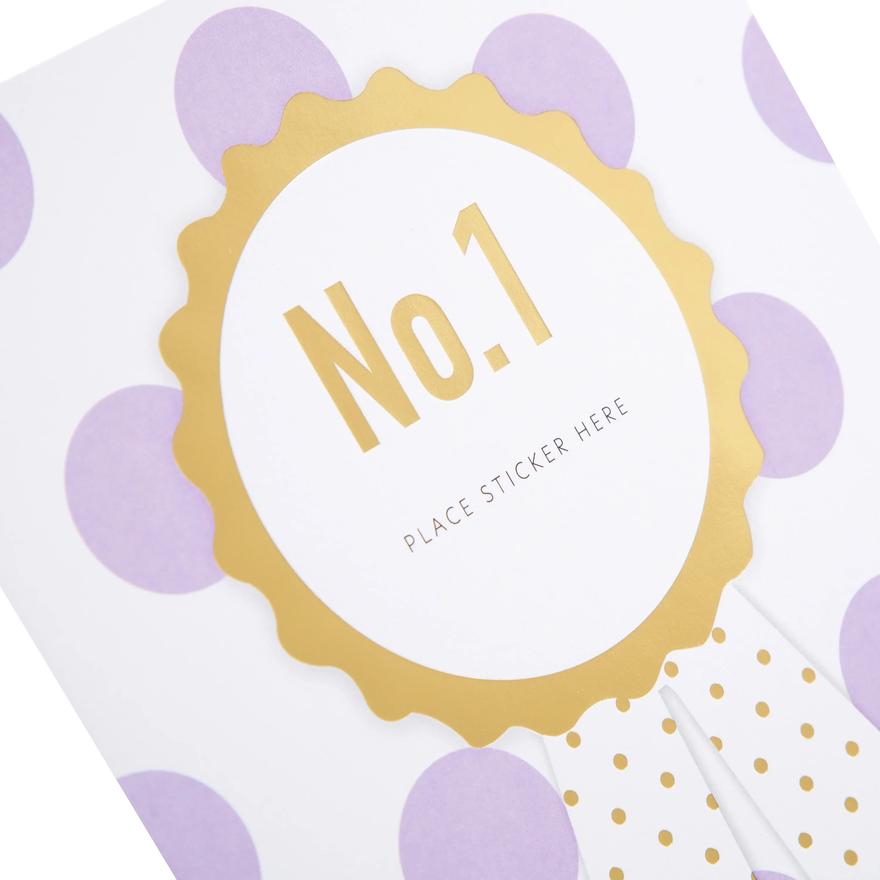 Mother's Day Card for Nan - Contemporary Purple Design & Personalisable Recipient Stickers - Image 6