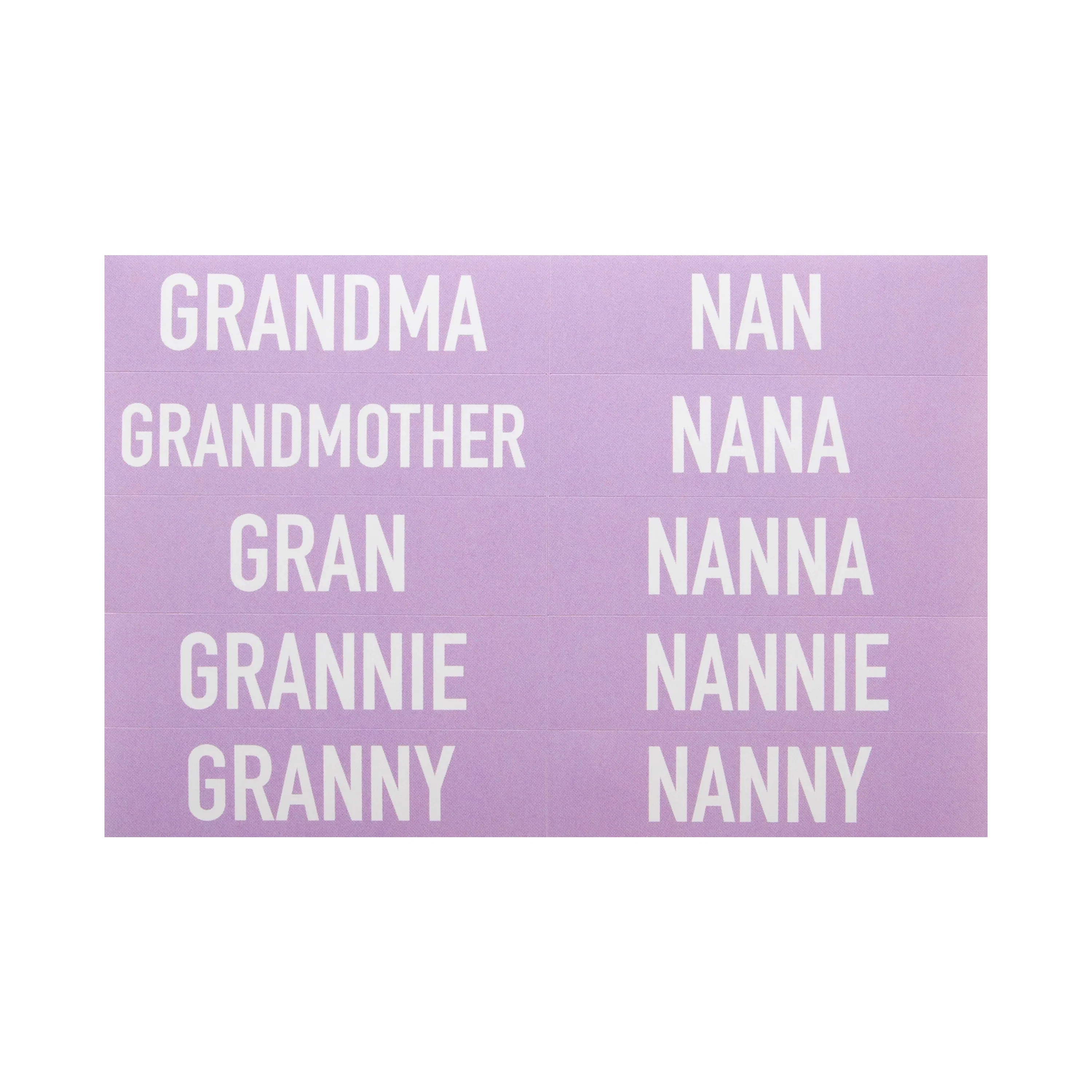 Mother's Day Card for Nan - Contemporary Purple Design & Personalisable Recipient Stickers - Image 7