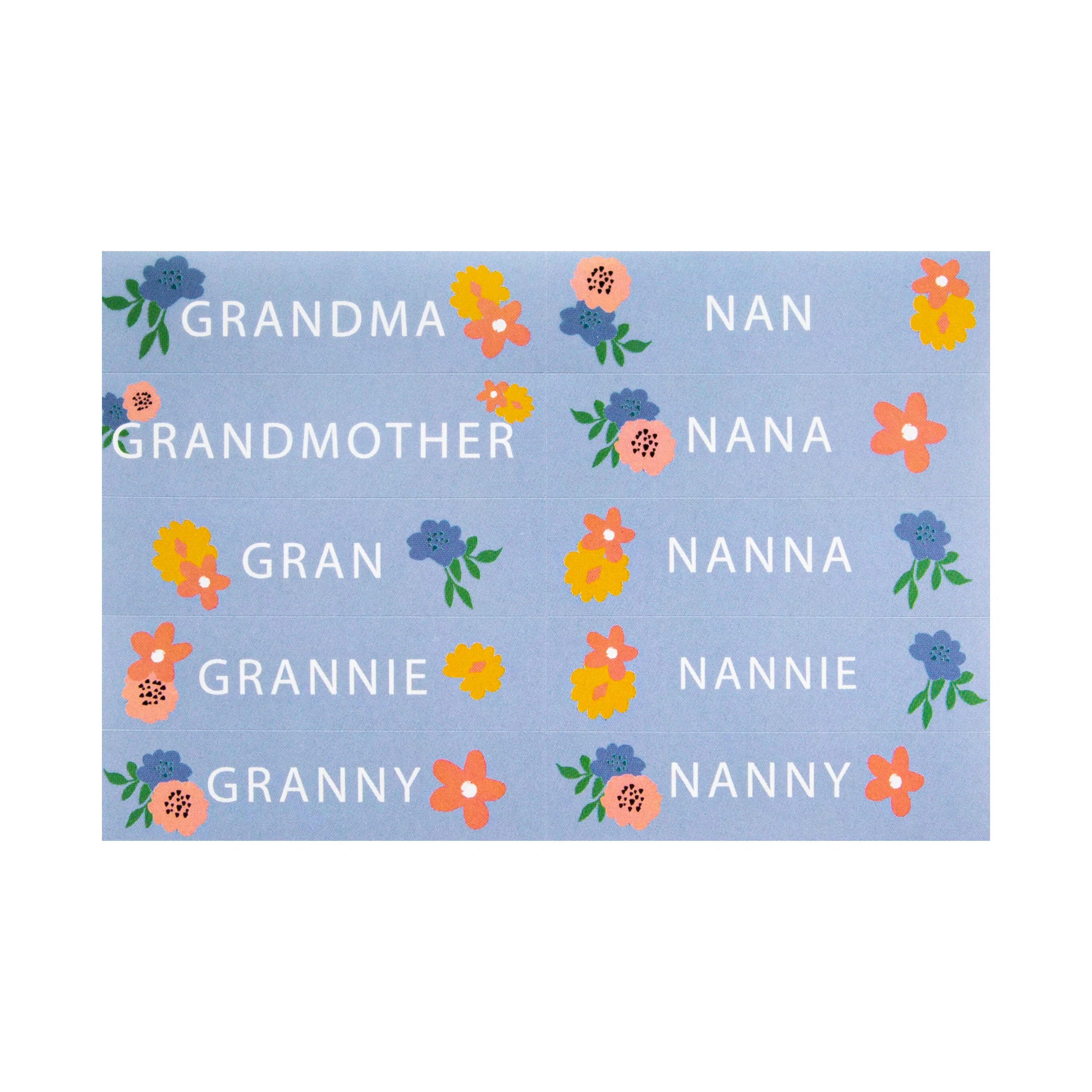 Mother's Day Card for Nan - Traditional Flowers & Personalisable Recipient Stickers - Image 7