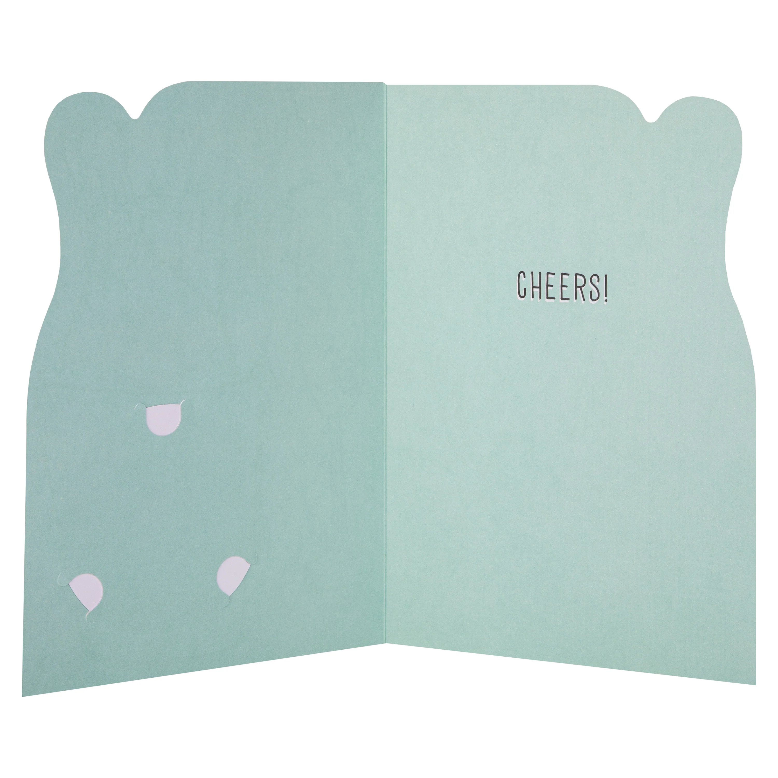 Mother's Day Card - Prosecco & Glasses Design with Keepsake Coaster - Image 2