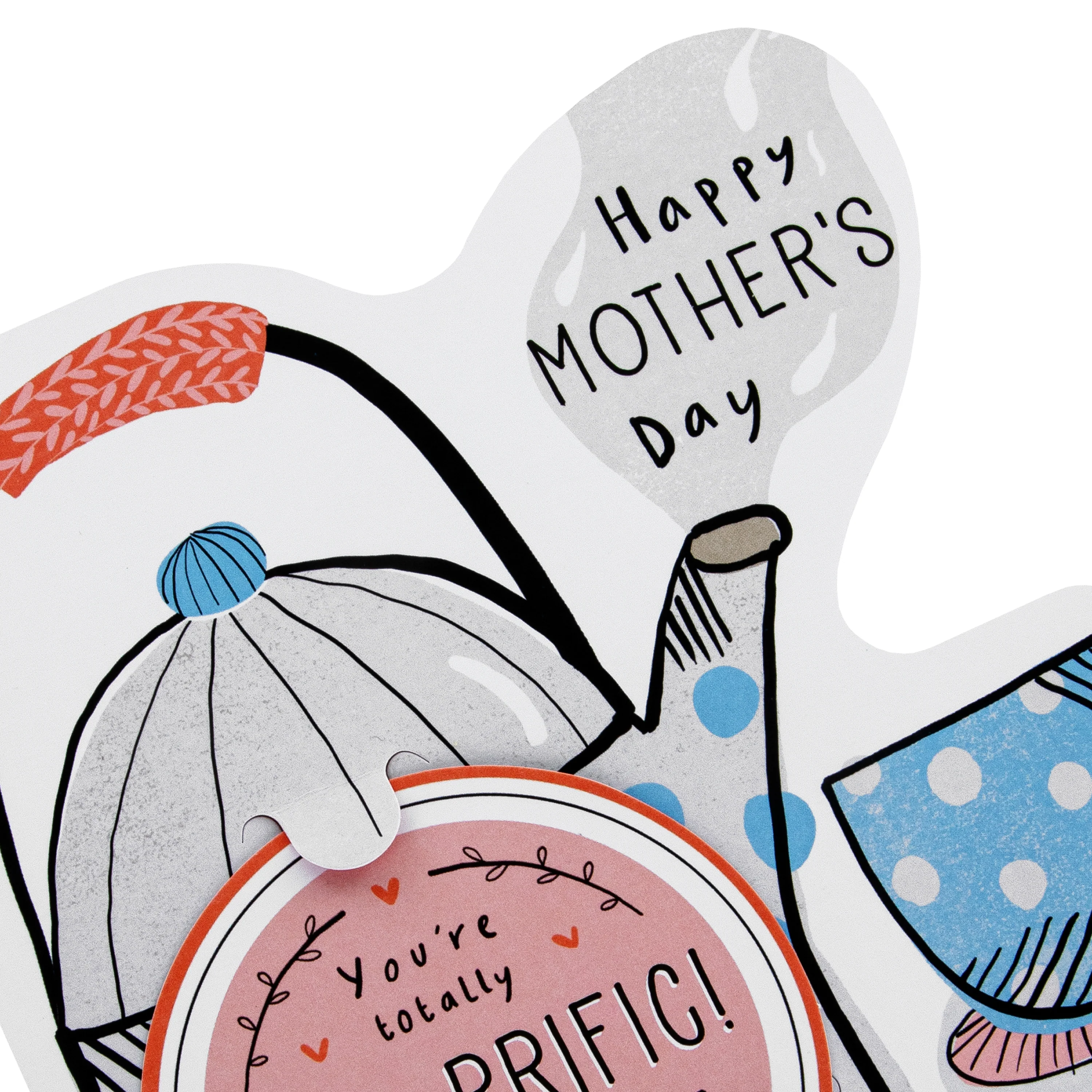 Mother's Day Card - Teapot & Teacups Design with Keepsake Coaster - Image 4