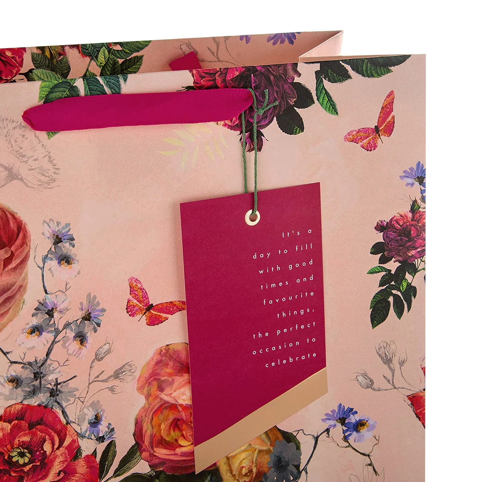 Mother's Day Gift Wrap Pack - 1 Large Gift Bag, 3 Gold Tissue Paper Sheets & 1 Card - Image 3