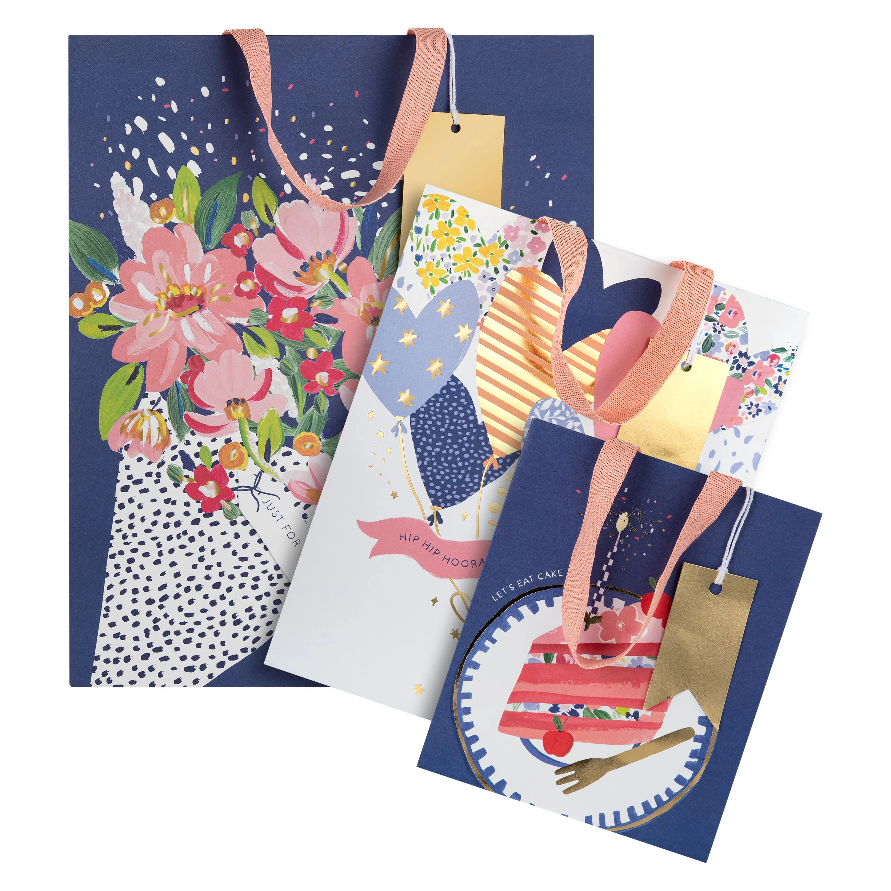 Multi Occasion Gift Bags - 3 Pack in 3 Sizes and 3 Celebratory Designs - Image 2