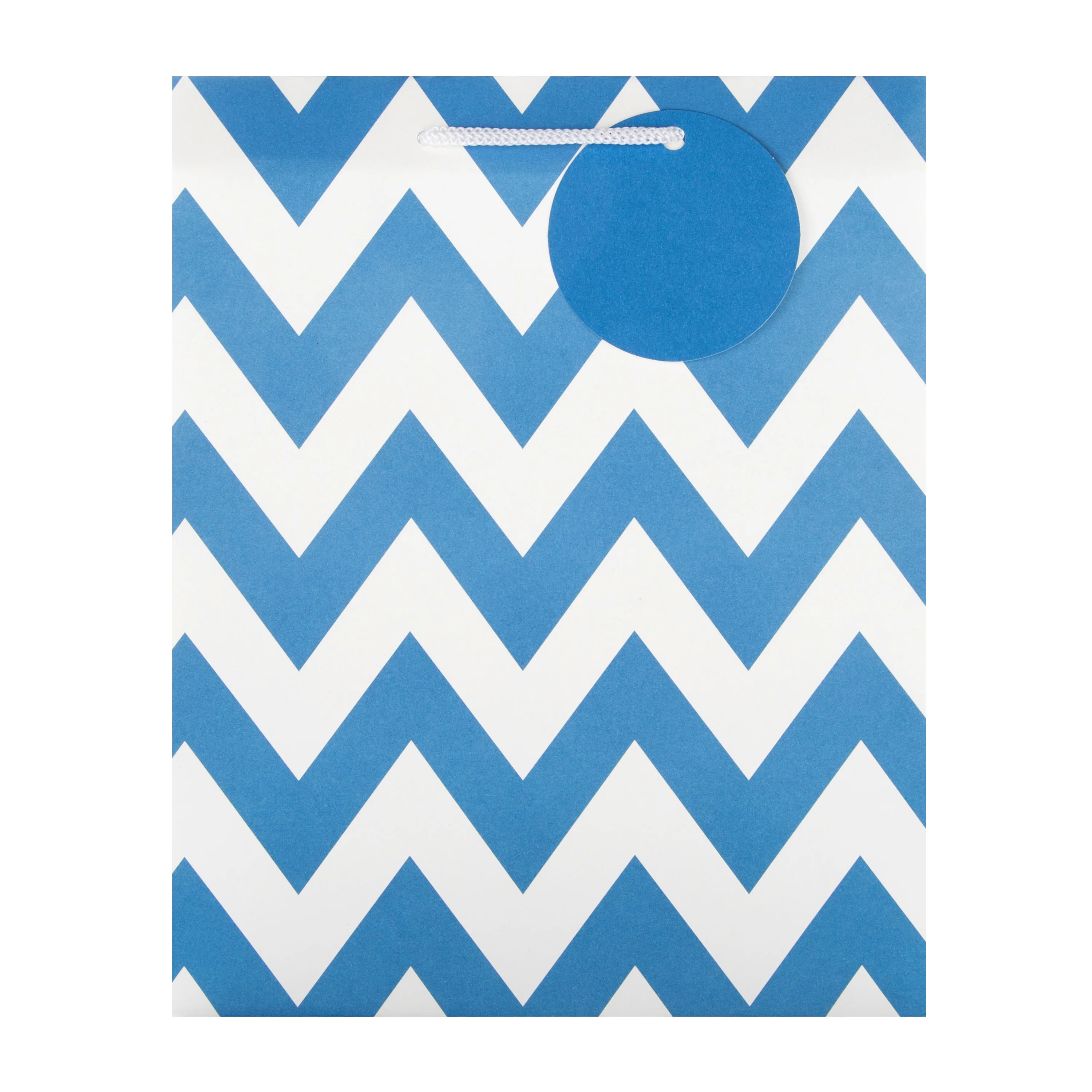 Multi-Occasion Medium Gift Bag Pack - 12 Bags in 1 Blue Zig-Zag Design - Image 5