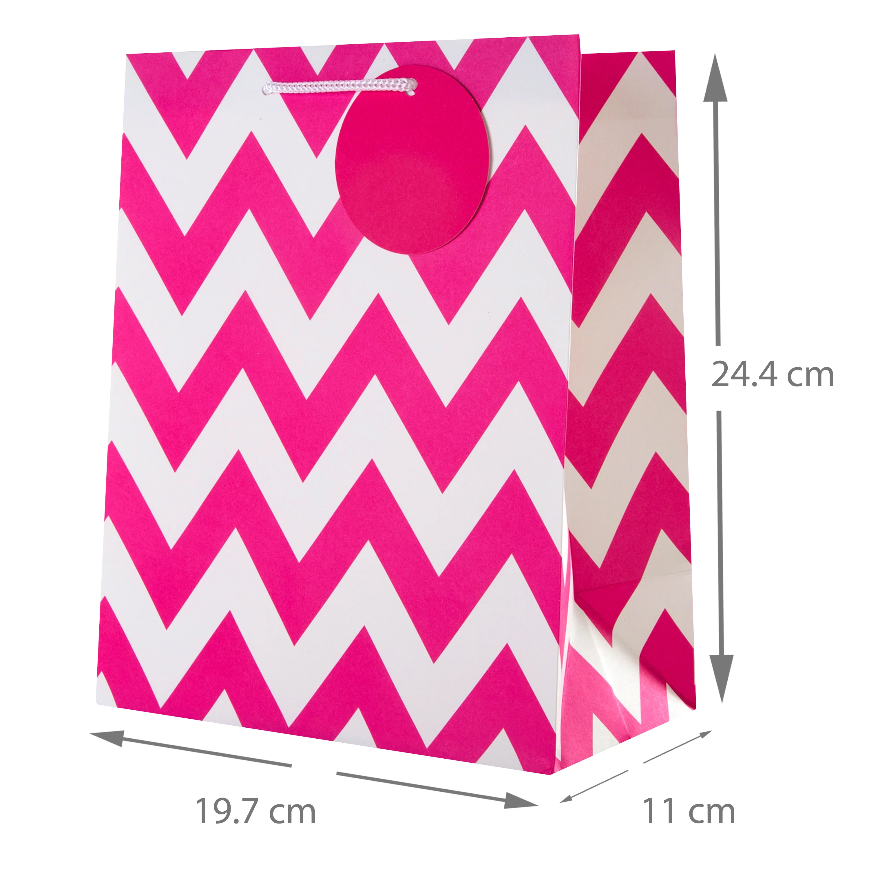 Multi-Occasion Medium Gift Bag Pack - 4 Bright Coloured Bags in 1 Zig-Zag Design - Image 4