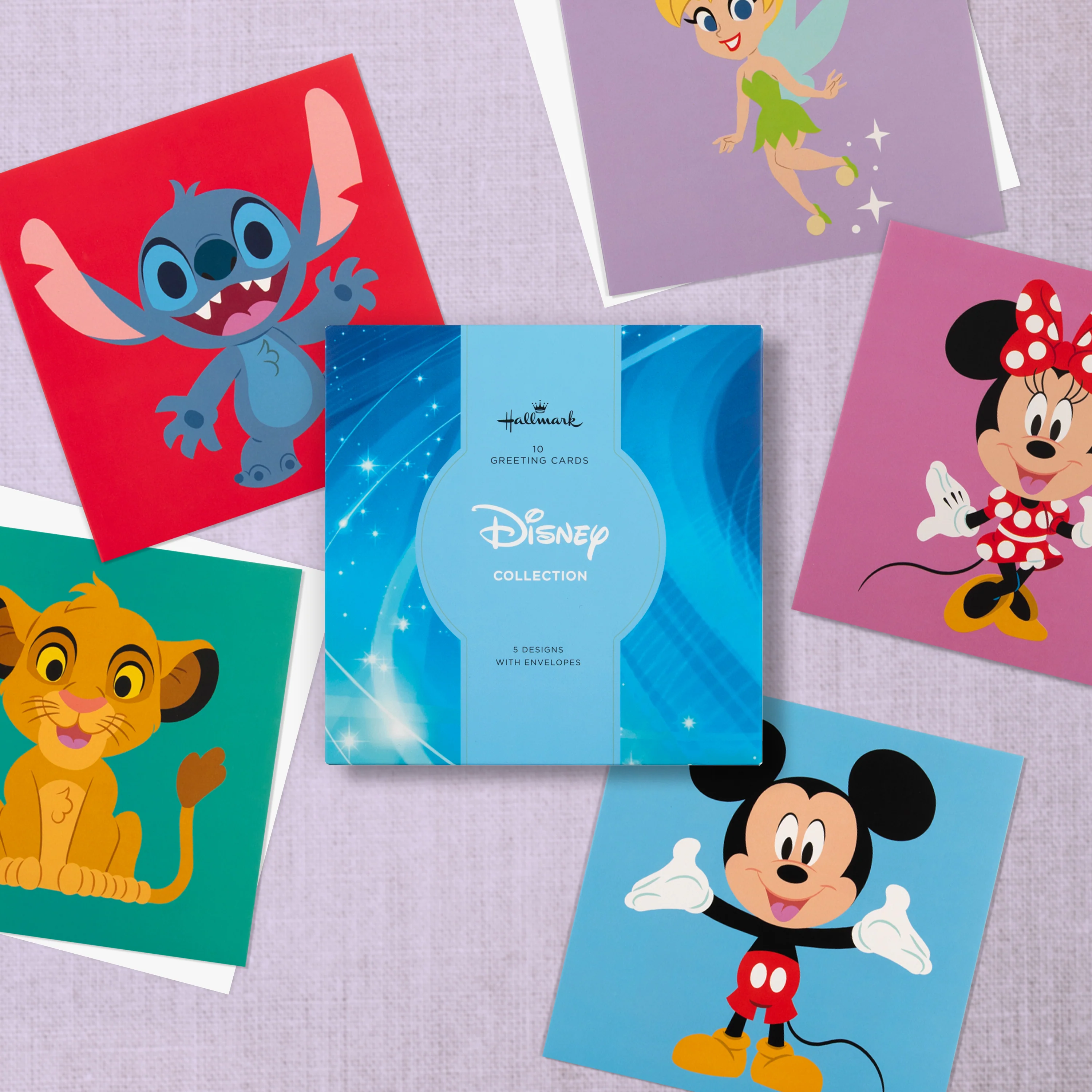 Multipack Any Occasion Cards - Pack of 10 in 5 Fun Disney Character Designs - Image 2