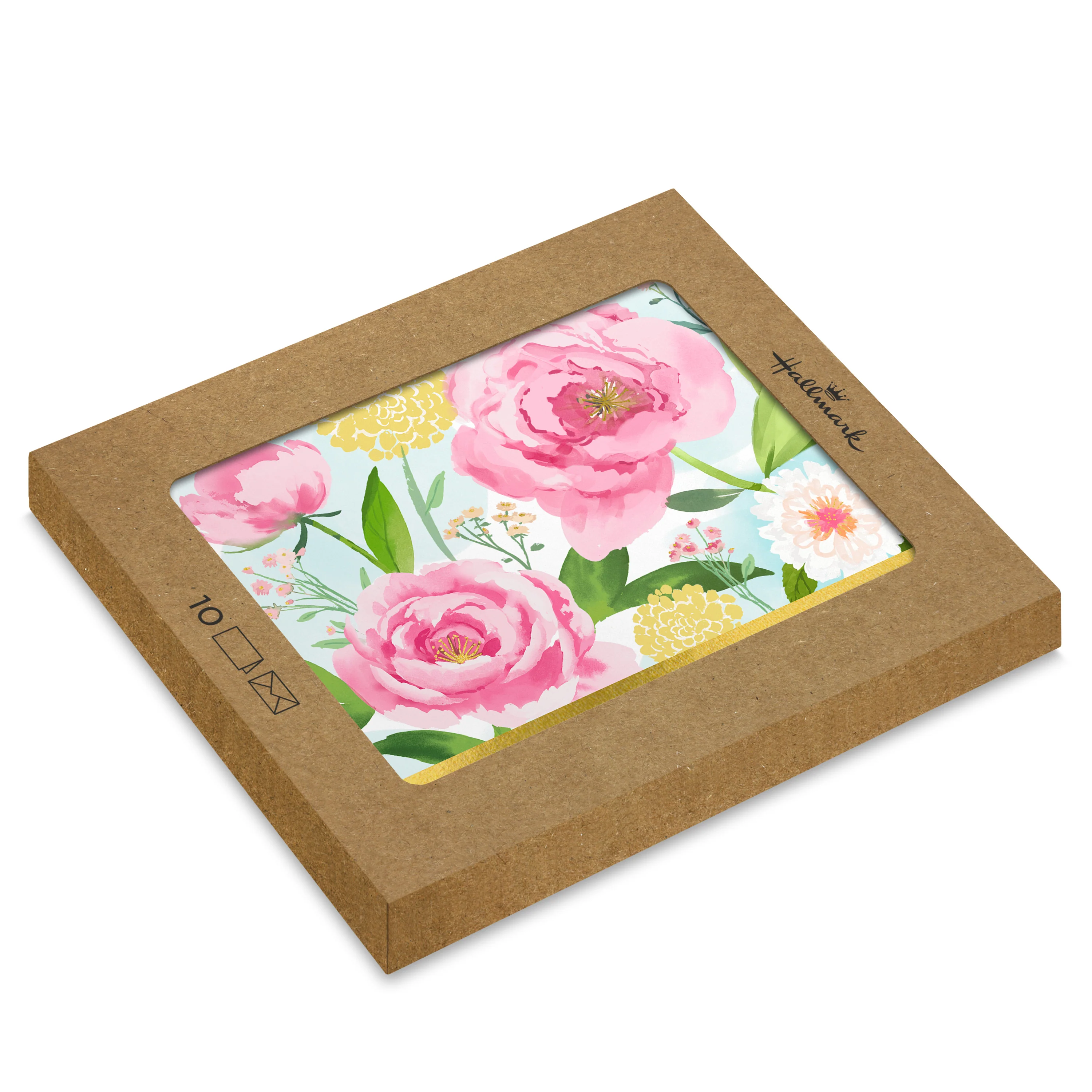 Multipack Just To Say Cards - Pack of 10 in 1 Illustrated Pink Floral Design - Image 2
