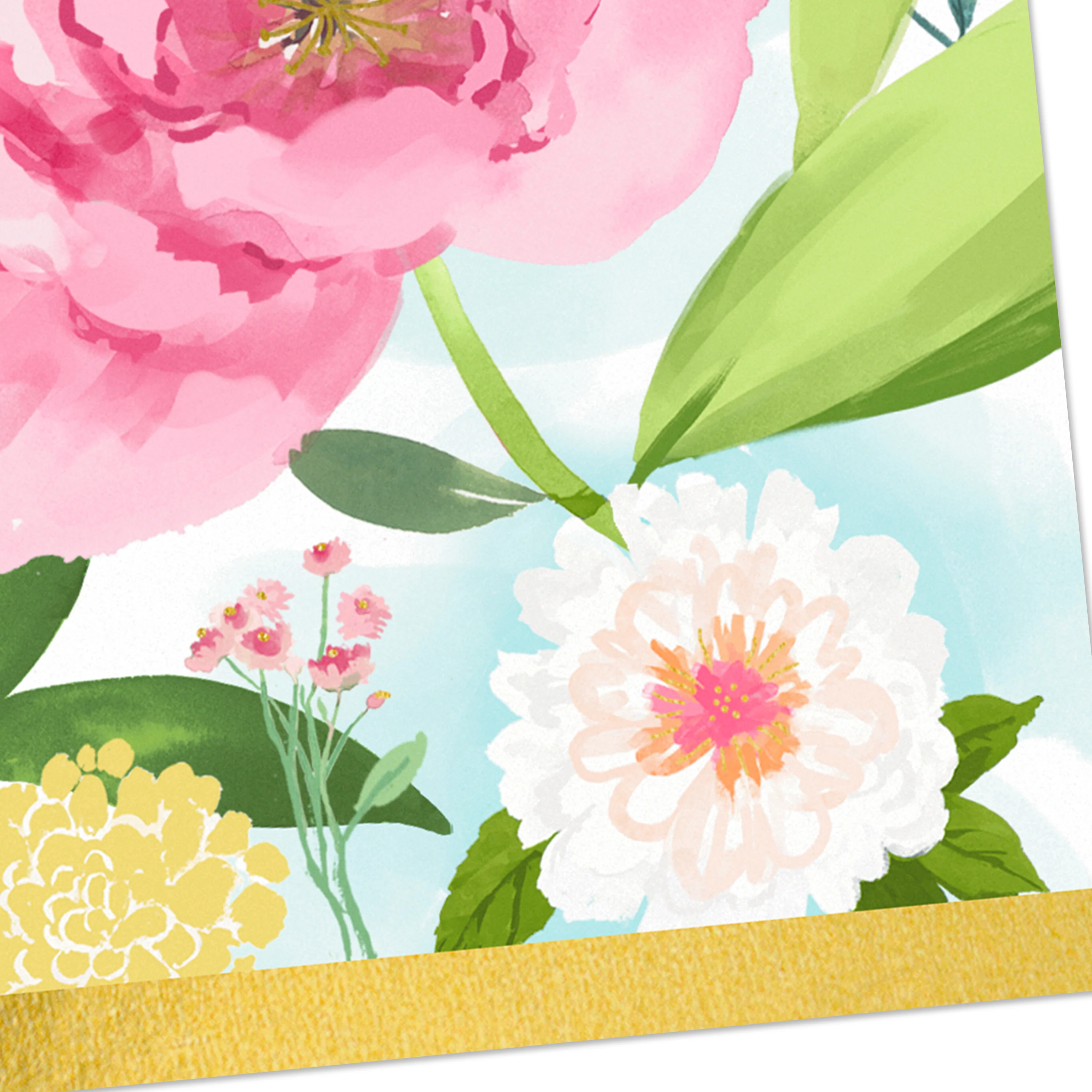 Multipack Just To Say Cards - Pack of 10 in 1 Illustrated Pink Floral Design - Image 4
