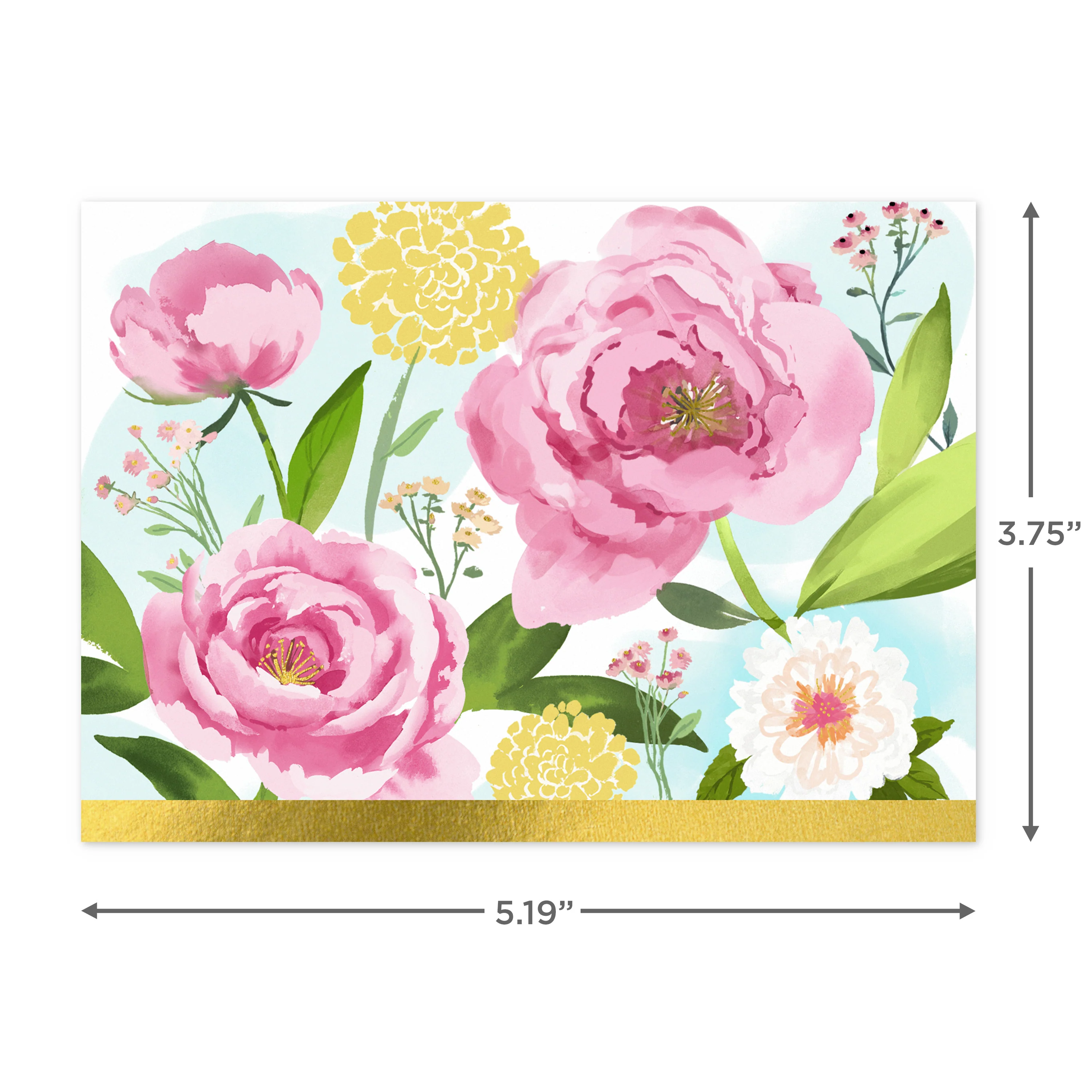 Multipack Just To Say Cards - Pack of 10 in 1 Illustrated Pink Floral Design - Image 5