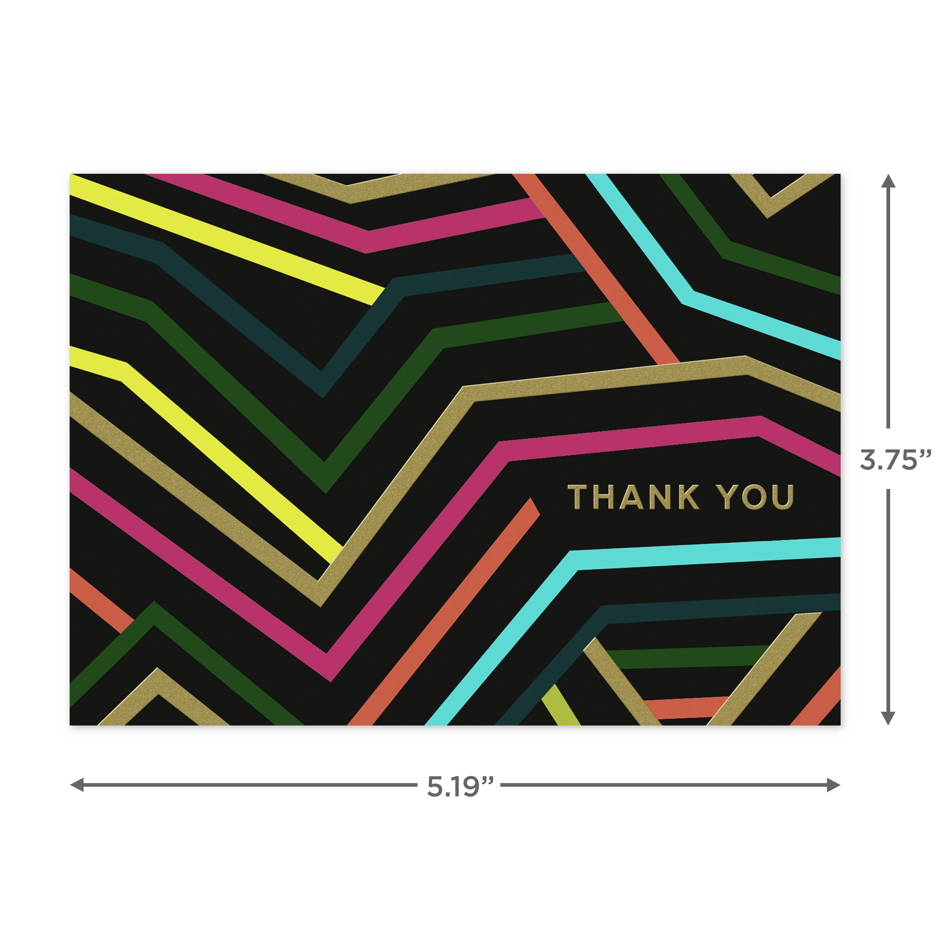 Multipack Thank You Cards - Pack of 10 in 1 Neon Graphics Designs - Image 4