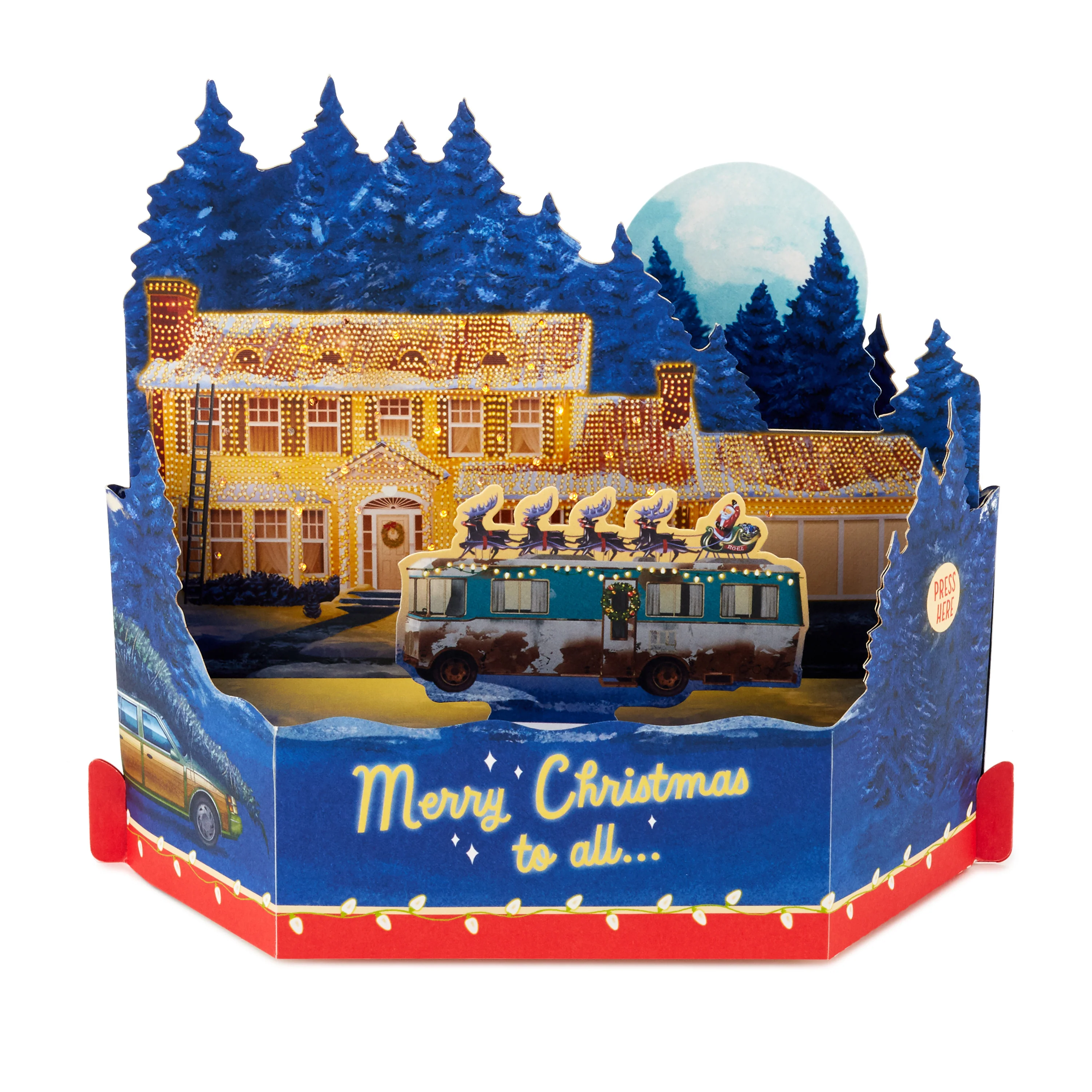 Musical Christmas Paper Wonder Card - 3D Pop-Up Light & Music National Lampoon's Christmas Vacation