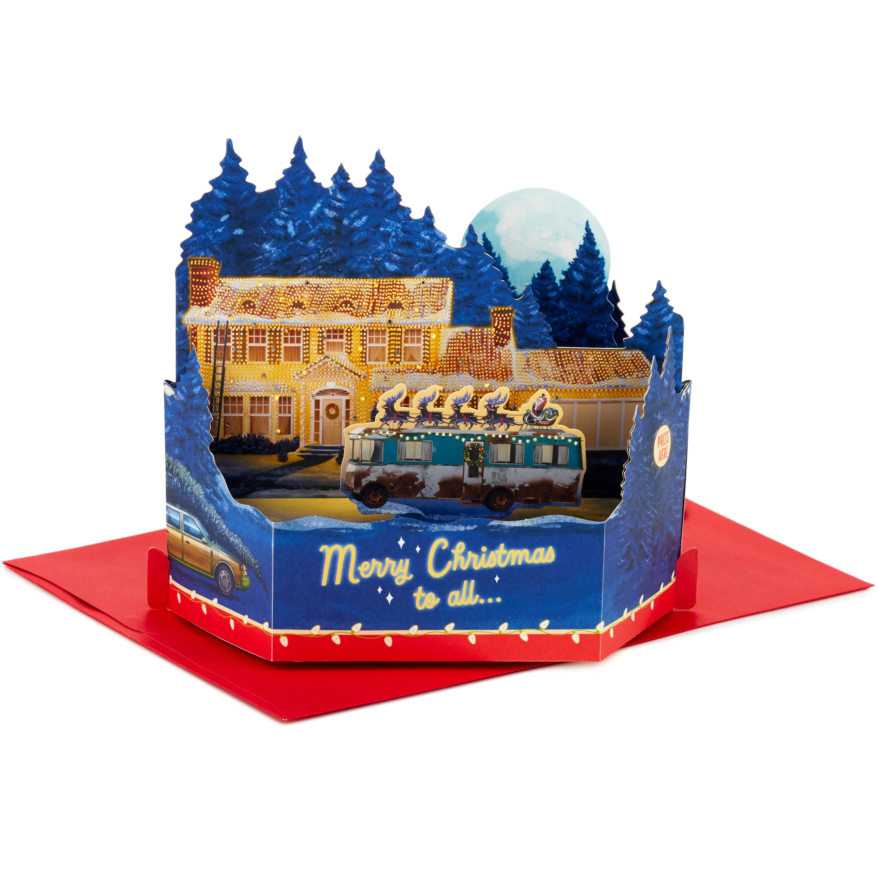 Musical Christmas Paper Wonder Card - 3D Pop-Up Light & Music National Lampoon's Christmas Vacation - Image 2