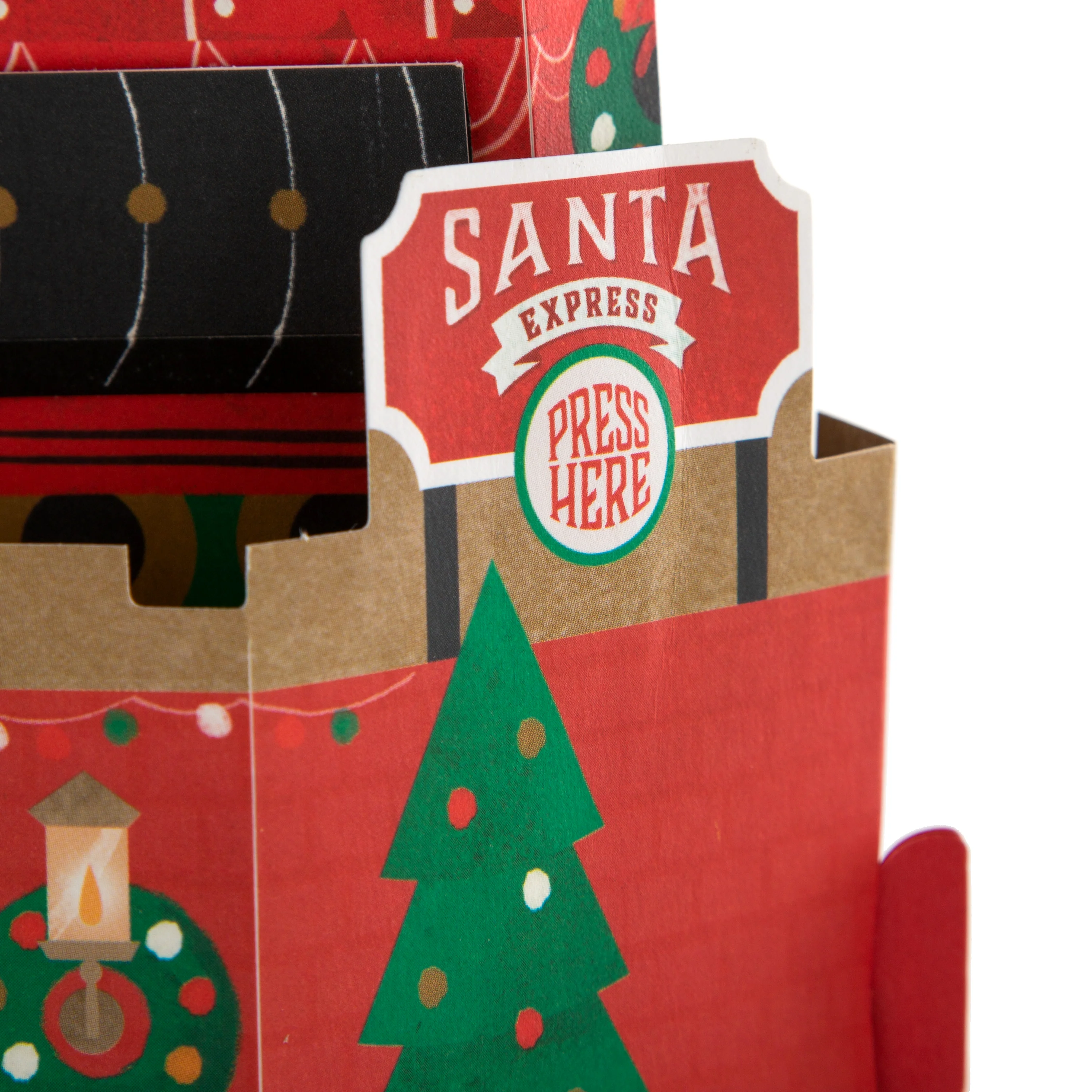 Musical Christmas Paper Wonder Card - 3D Pop Up Motion Santa Train Card - Image 5