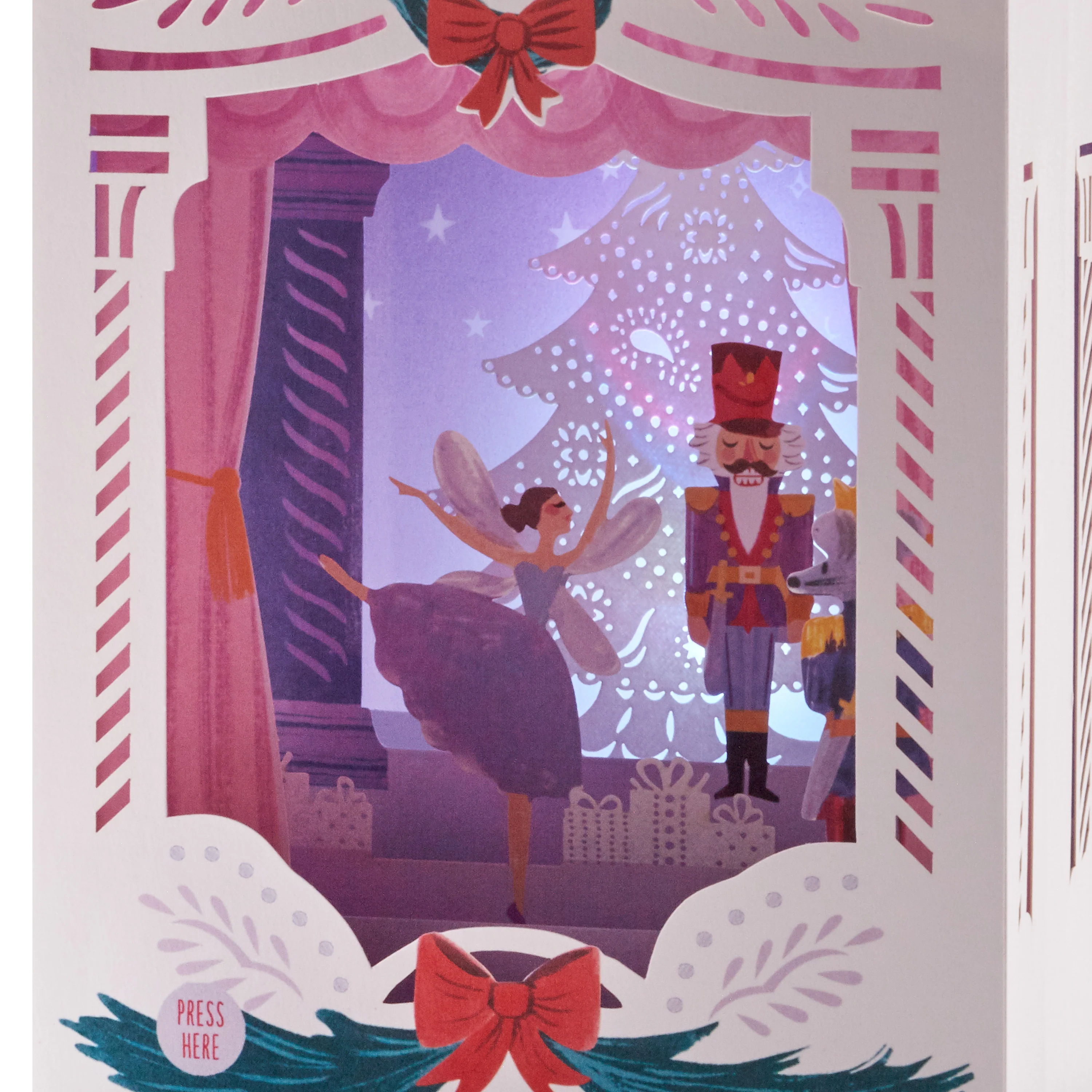 Musical & Light Up Christmas Card - 3D Pop-Up The Nutcracker Design - Image 4
