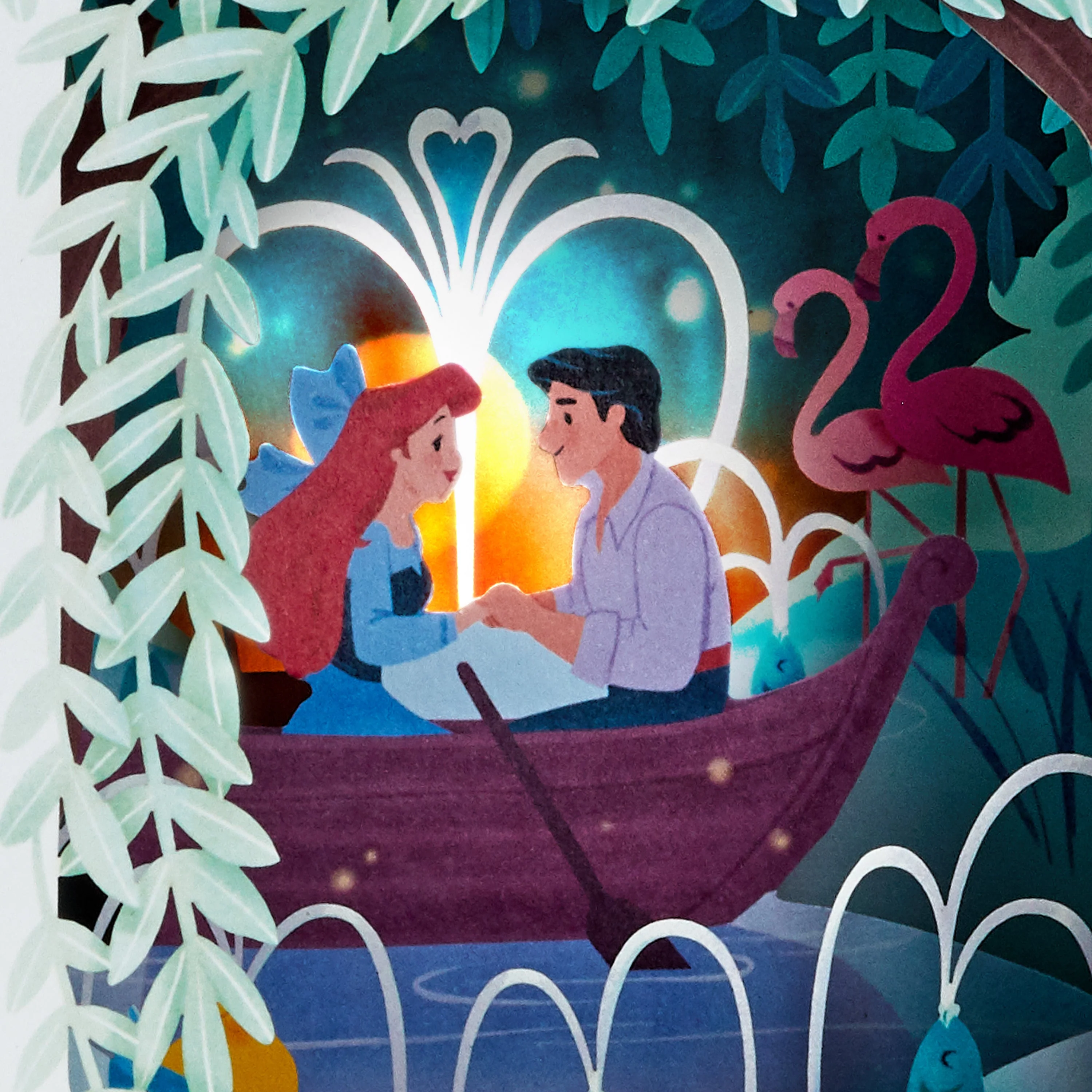 Musical & Light Up Greeting Card - 3D Pop Up The Little Mermaid Design - Image 3