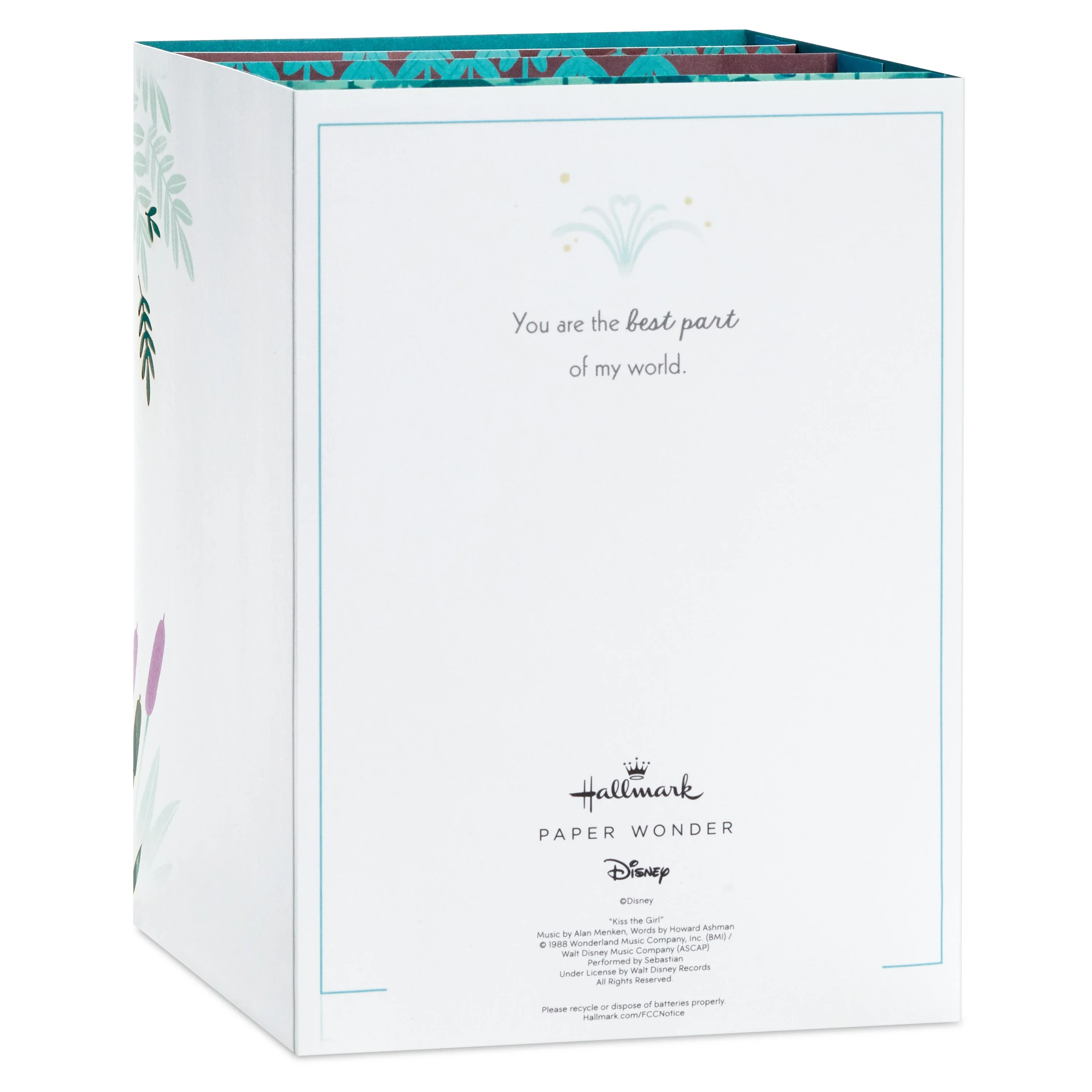Musical & Light Up Greeting Card - 3D Pop Up The Little Mermaid Design - Image 4