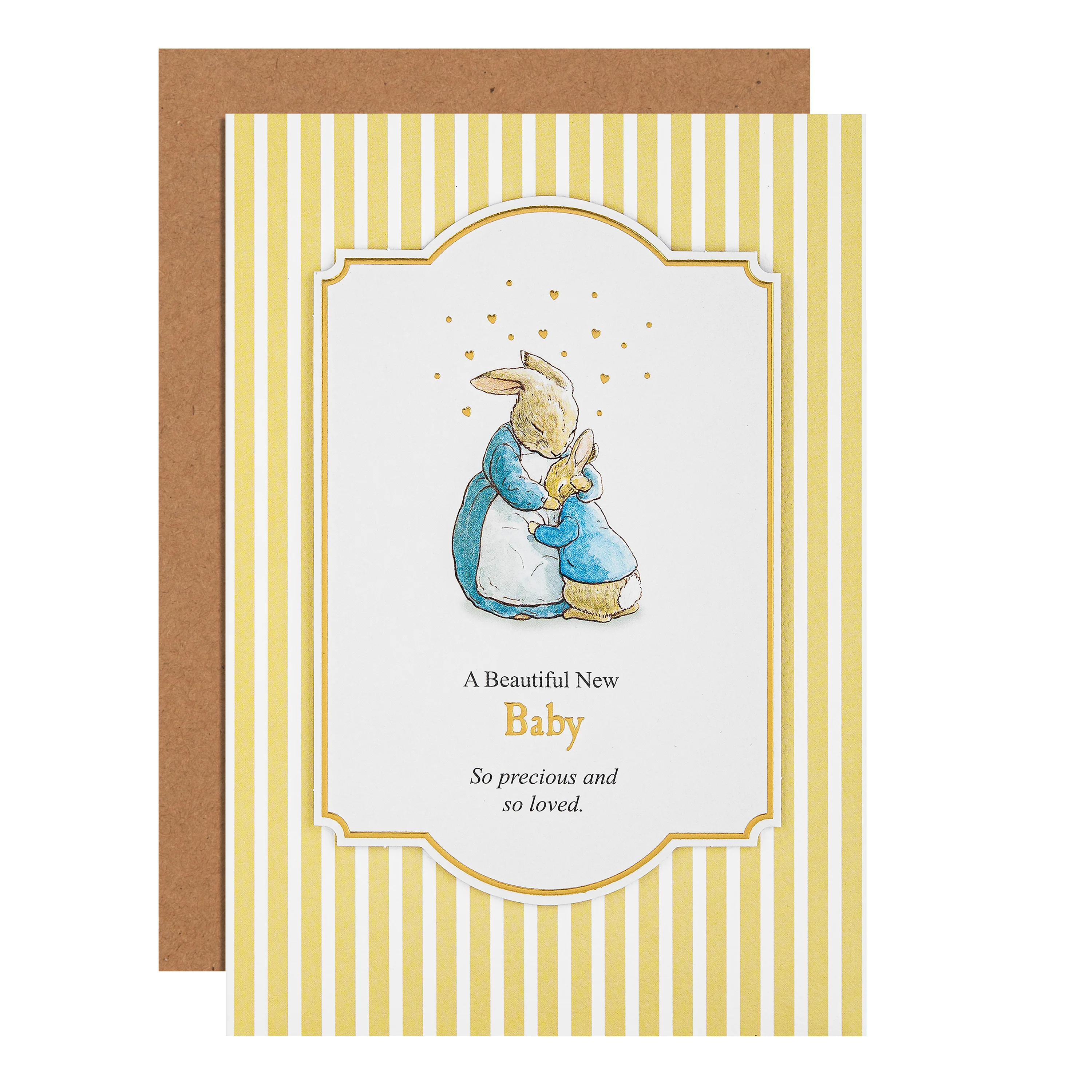 New Baby Card - Yellow Beatrix Potter Peter Rabbit™ Design
