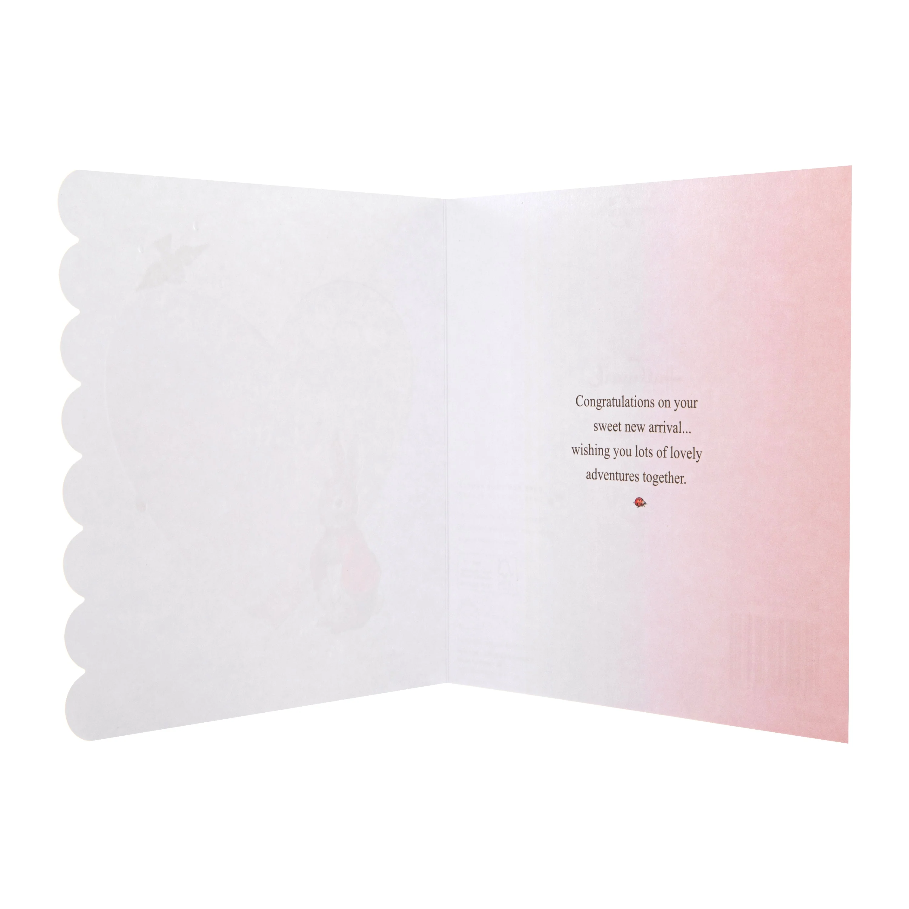 New Baby Girl Card - Beatrix Potter Peter Rabbit™ Design - Image 2
