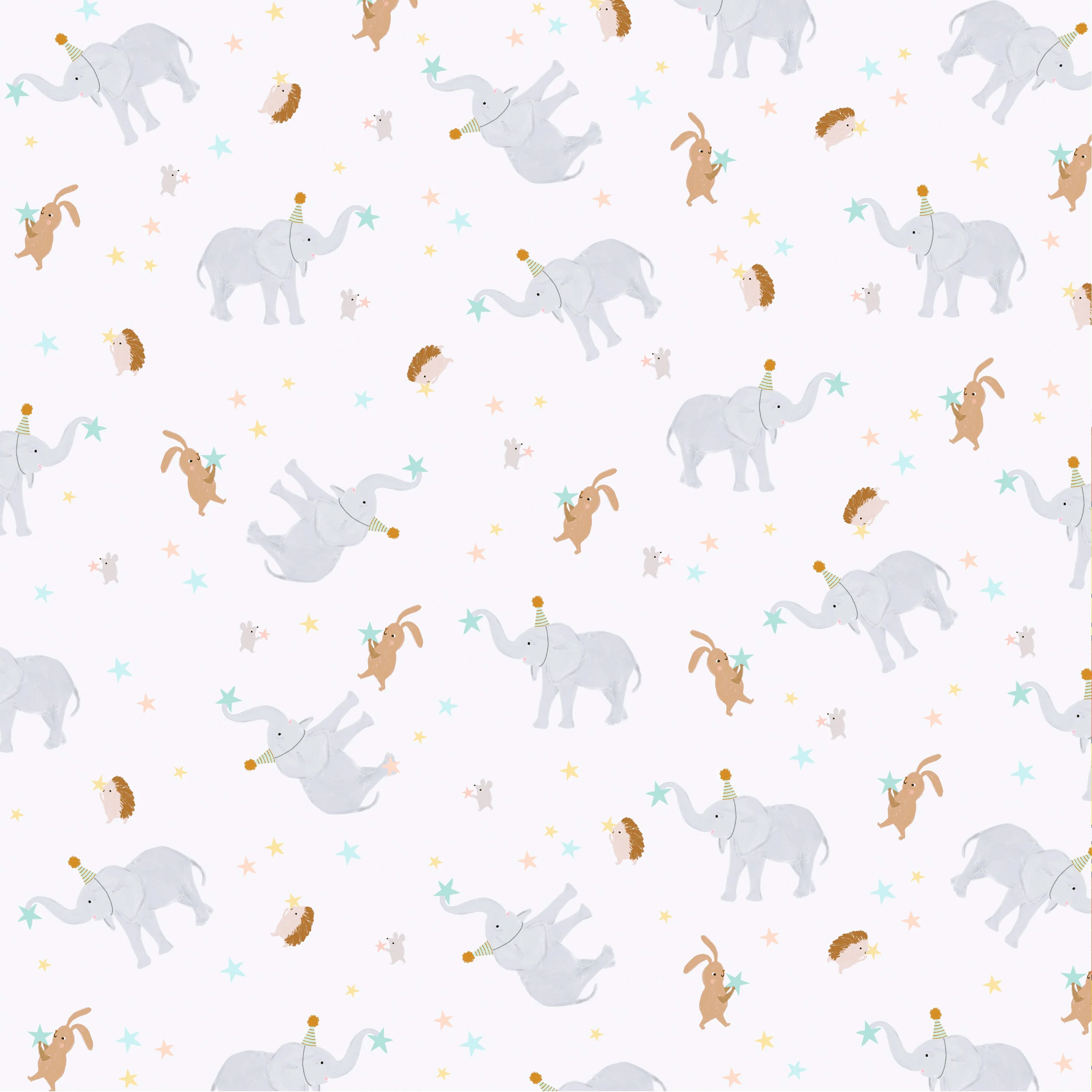 New Baby Wrapping Paper & Gift Tag Pack - Cute Animals Design - Image 2