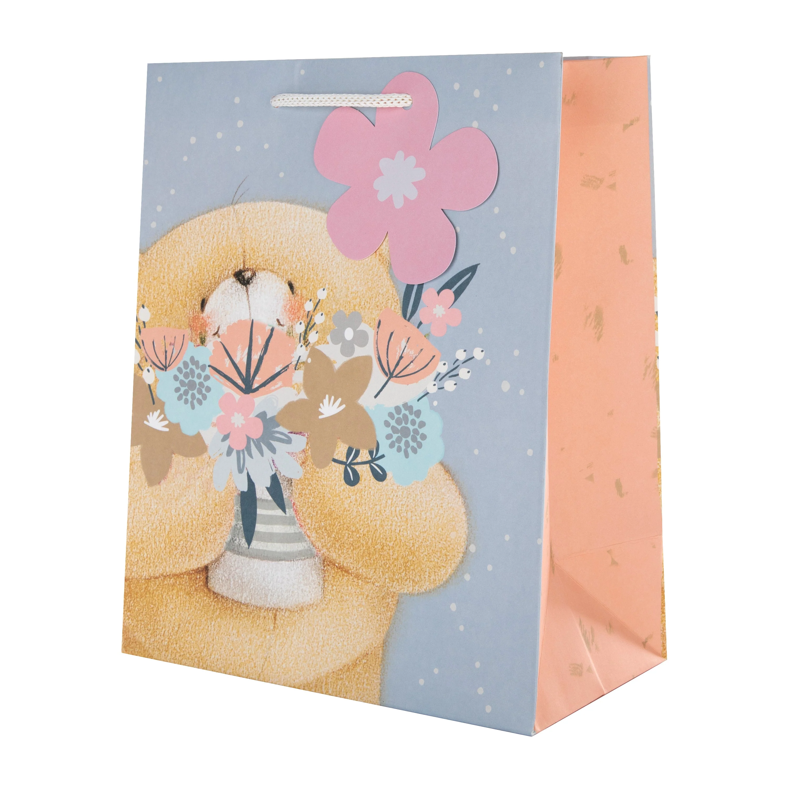 Pack of 3 Medium Gift Bags - Blue Forever Friends Bear Design - Image 3