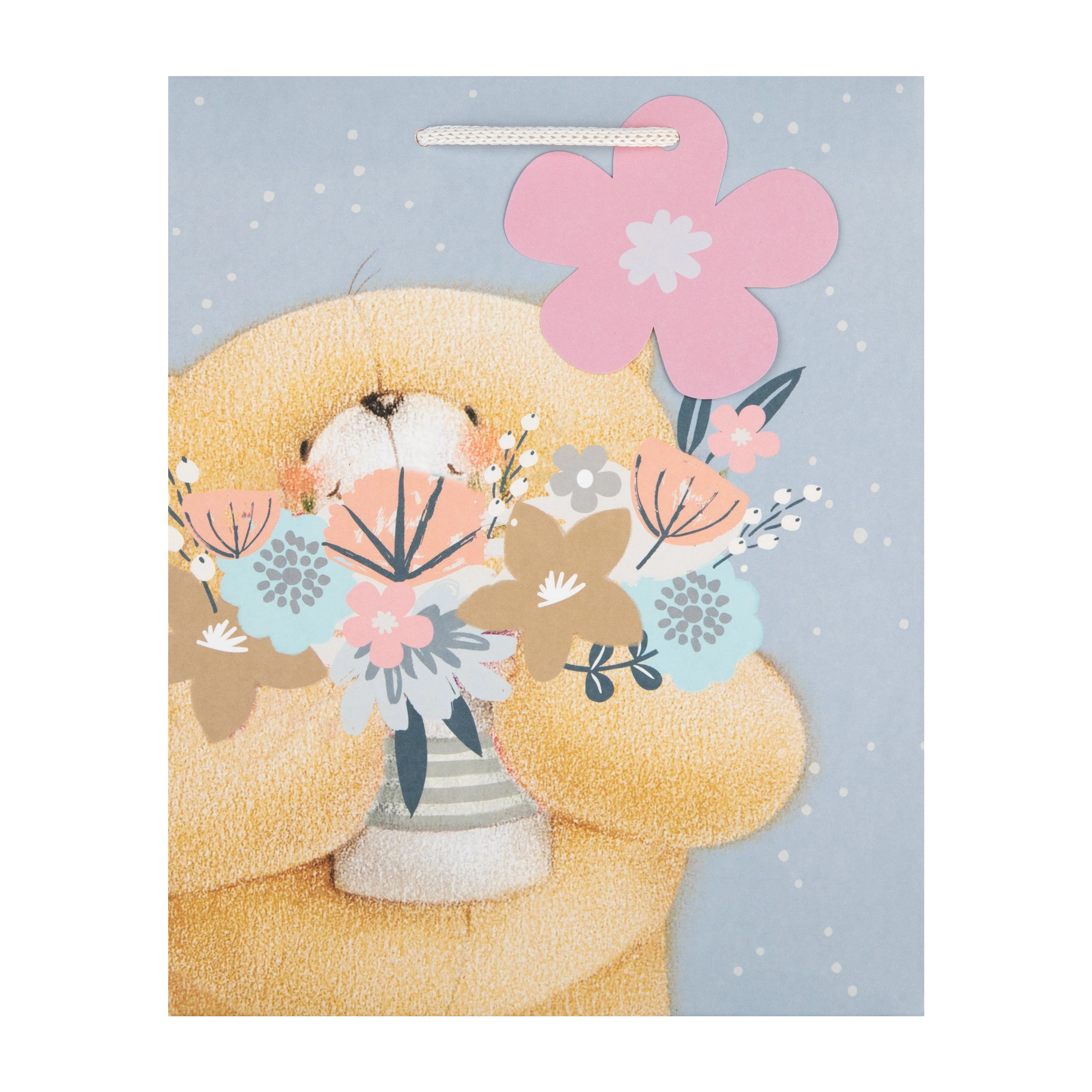 Pack of 3 Medium Gift Bags - Blue Forever Friends Bear Design - Image 4