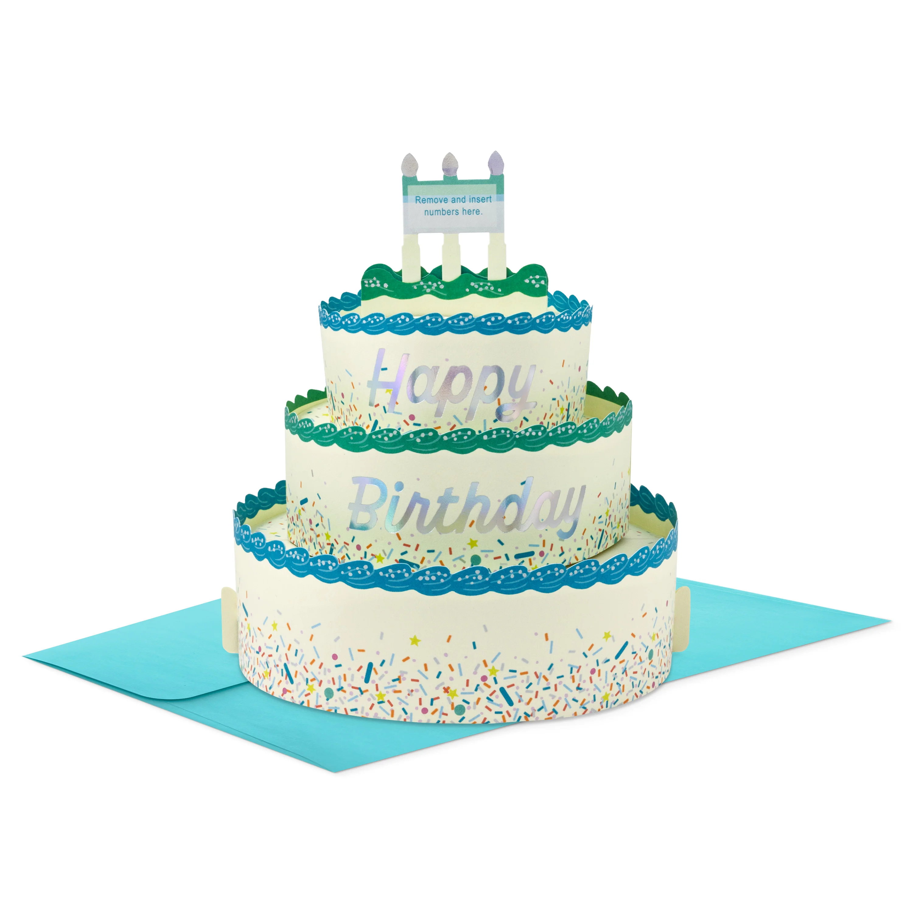 Paper Wonder 3D Pop-Up Unisex Personalised Age Sticker Birthday Card