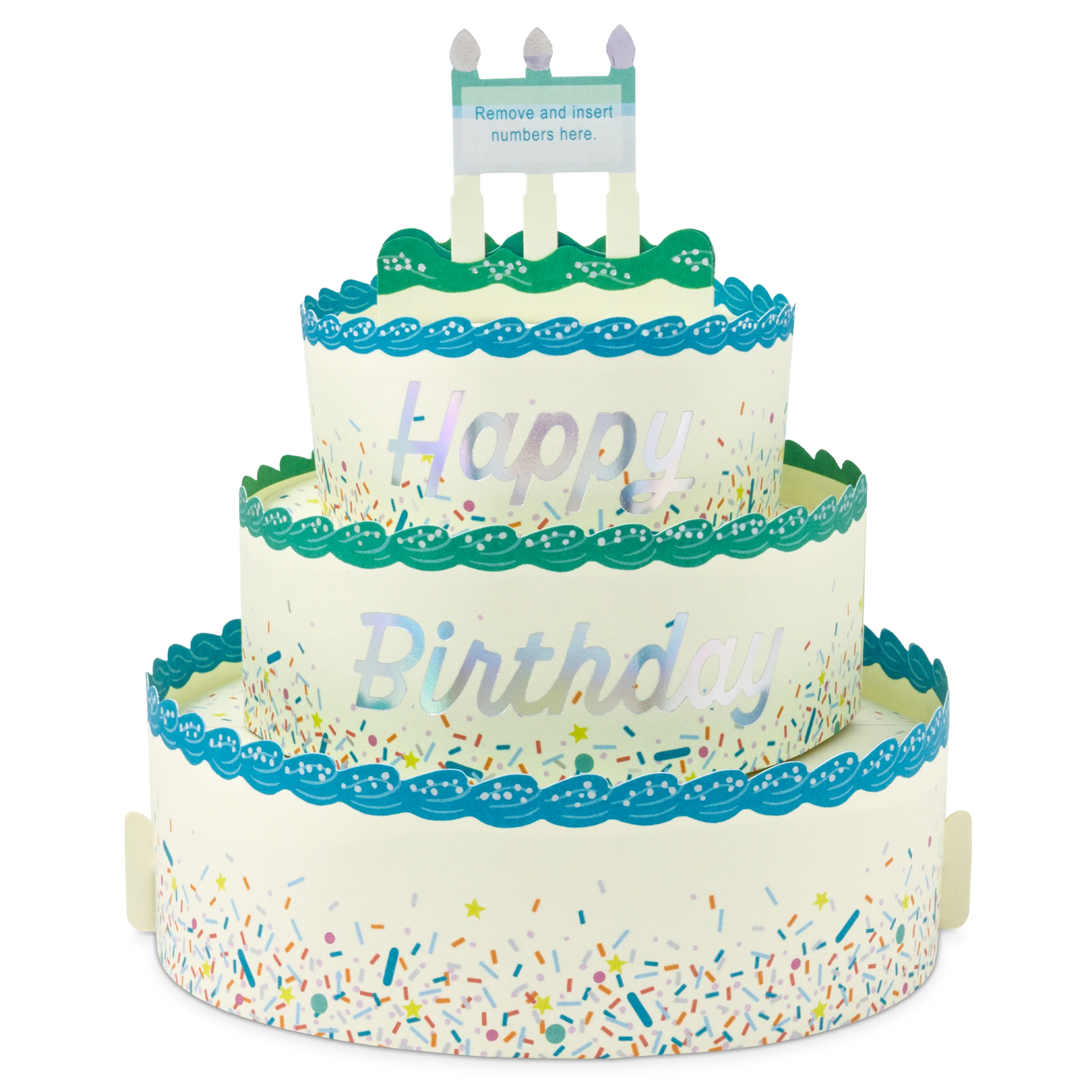Paper Wonder 3D Pop-Up Unisex Personalised Age Sticker Birthday Card - Image 2