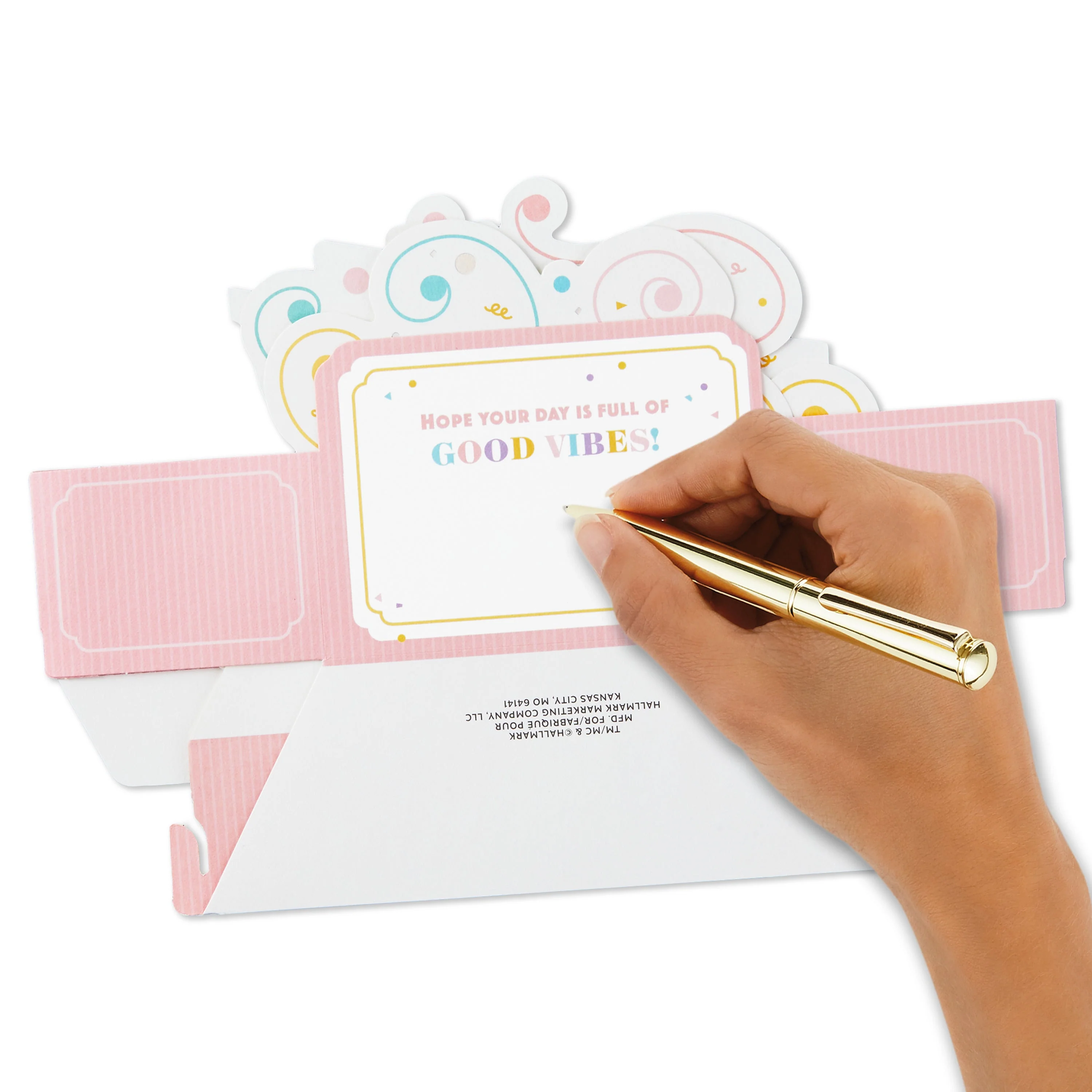 Paper Wonder Birthday Card - 3D Pop Up Pink Banner Design - Image 6