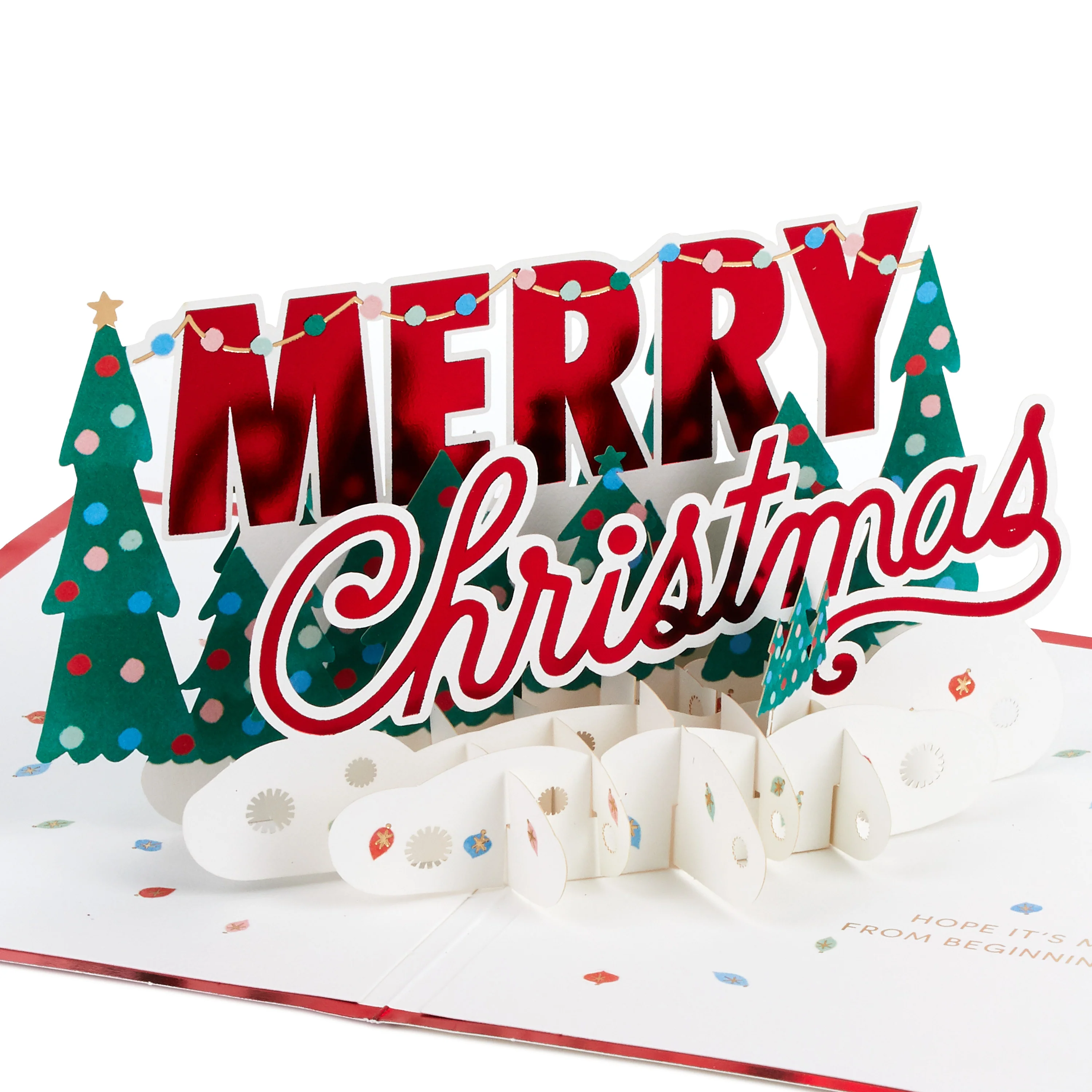 Paper Wonder Christmas Card - 3D Festive Banner Design