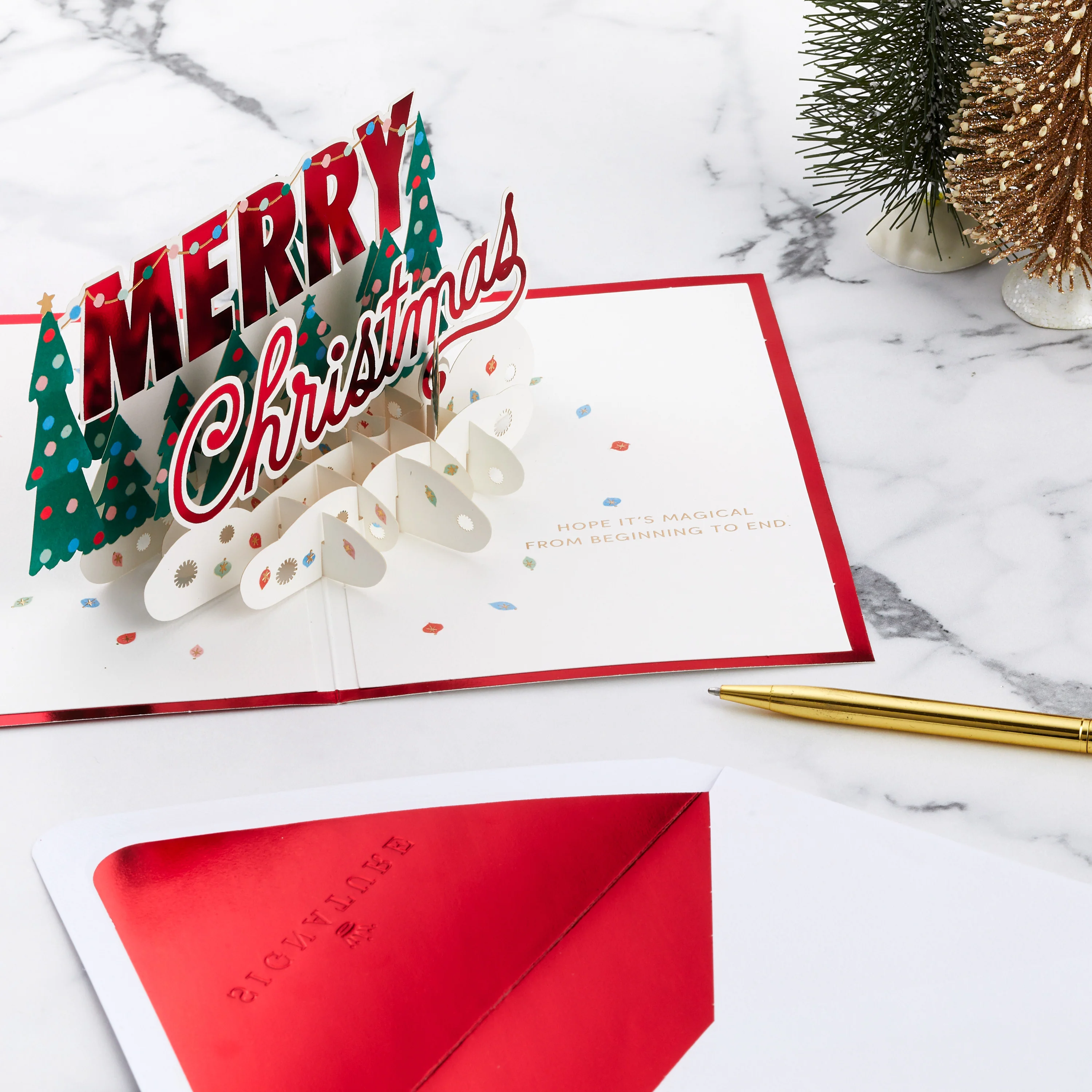 Paper Wonder Christmas Card - 3D Festive Banner Design - Image 8