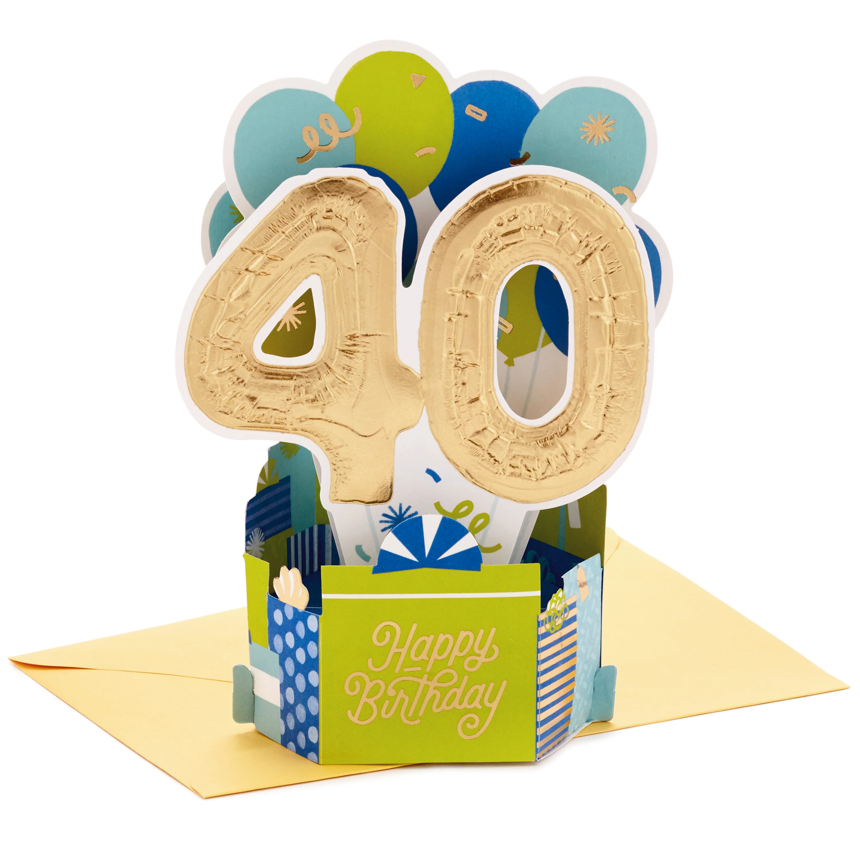 Paper Wonder Collection 3D Pop-Up 40th Birthday Card