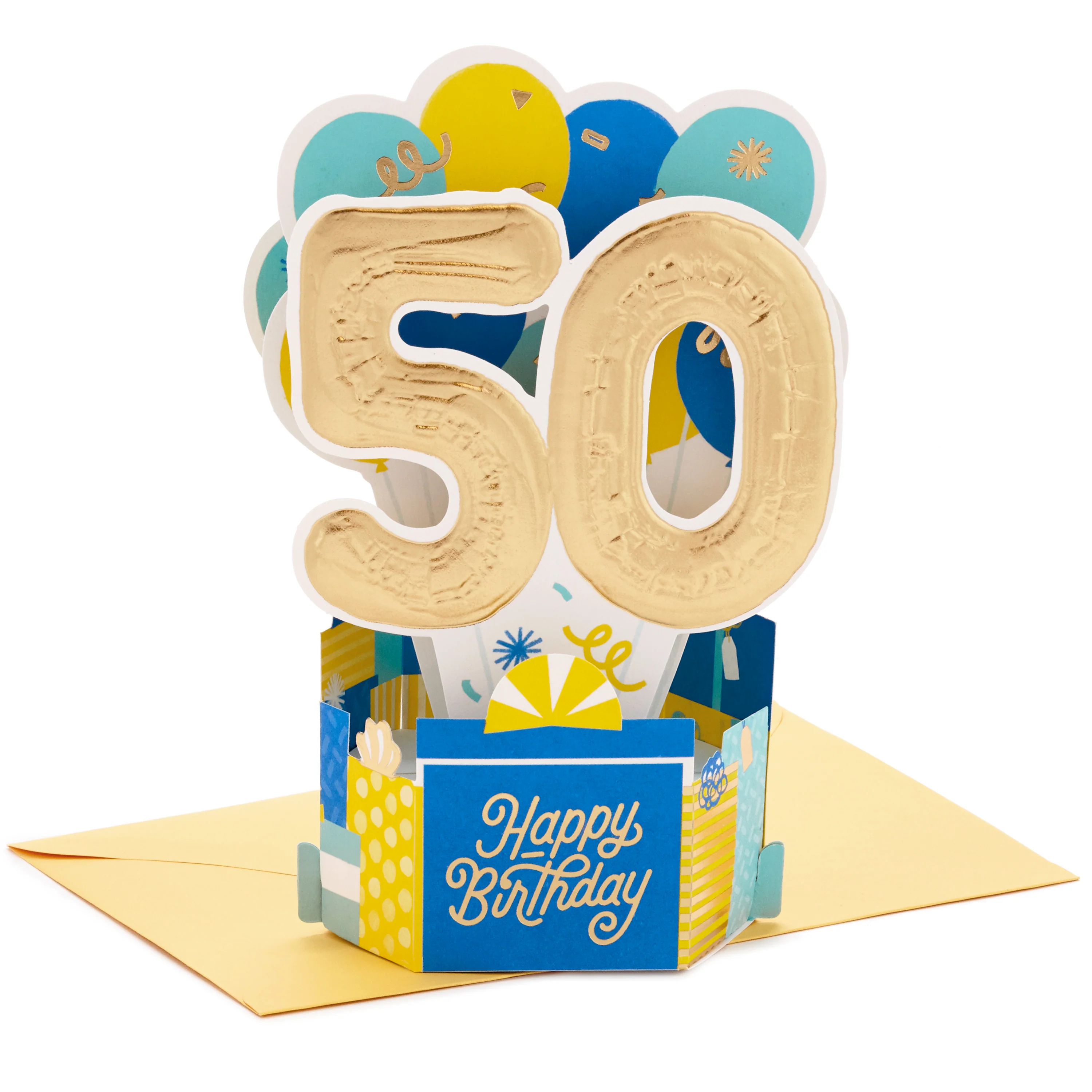Paper Wonder Collection 3D Pop-Up 50th Birthday Card