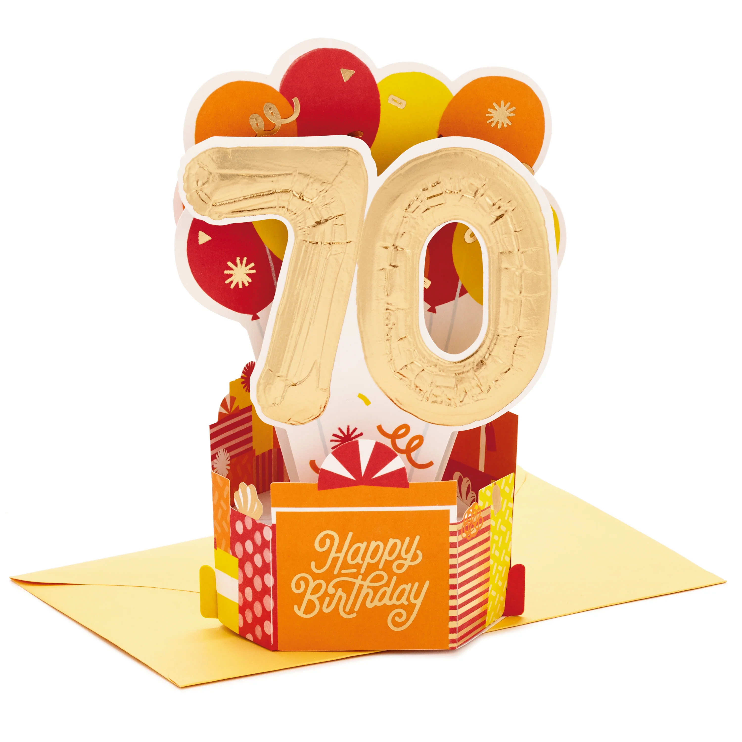 Paper Wonder Collection 3D Pop-Up 70th Birthday Card