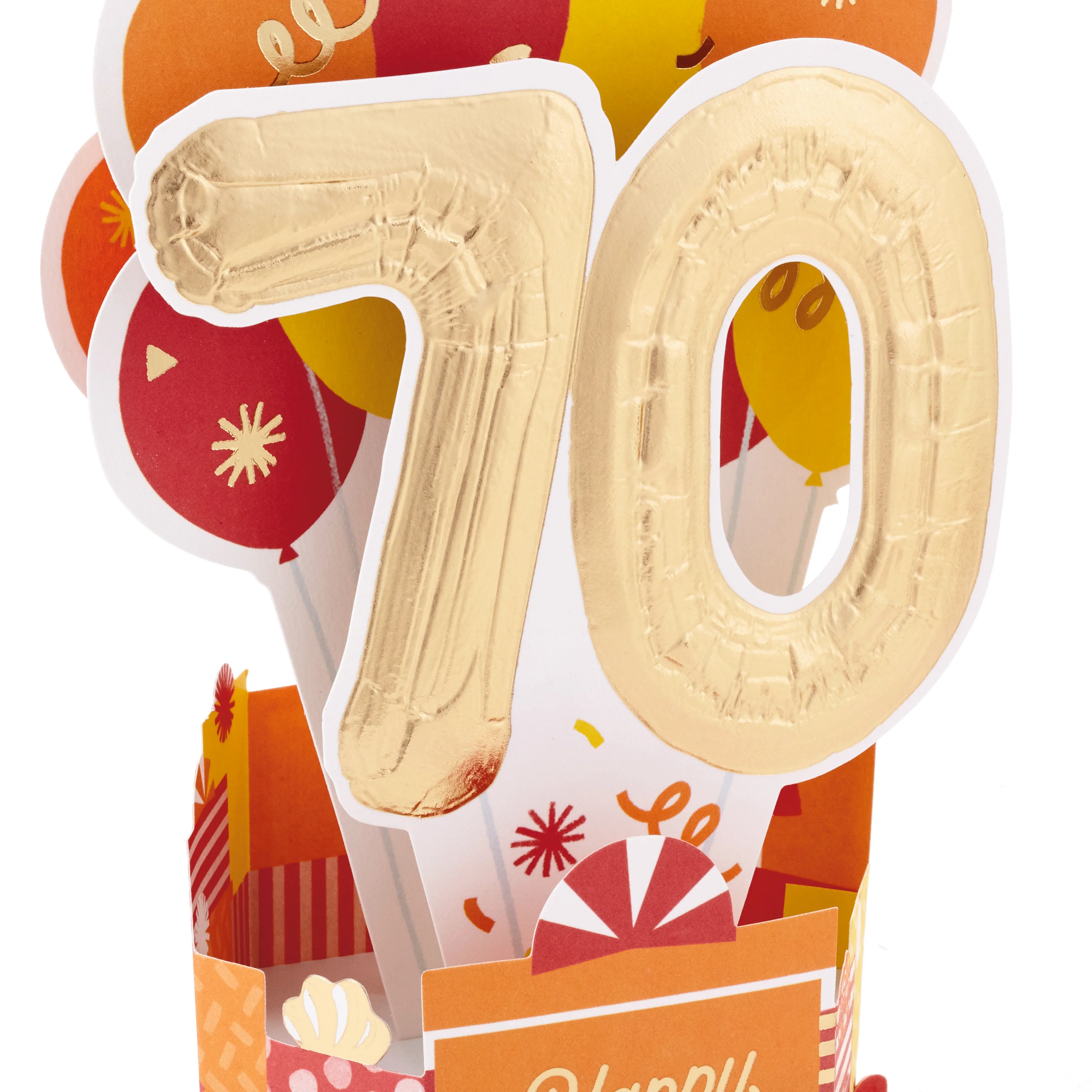 Paper Wonder Collection 3D Pop-Up 70th Birthday Card - Image 4