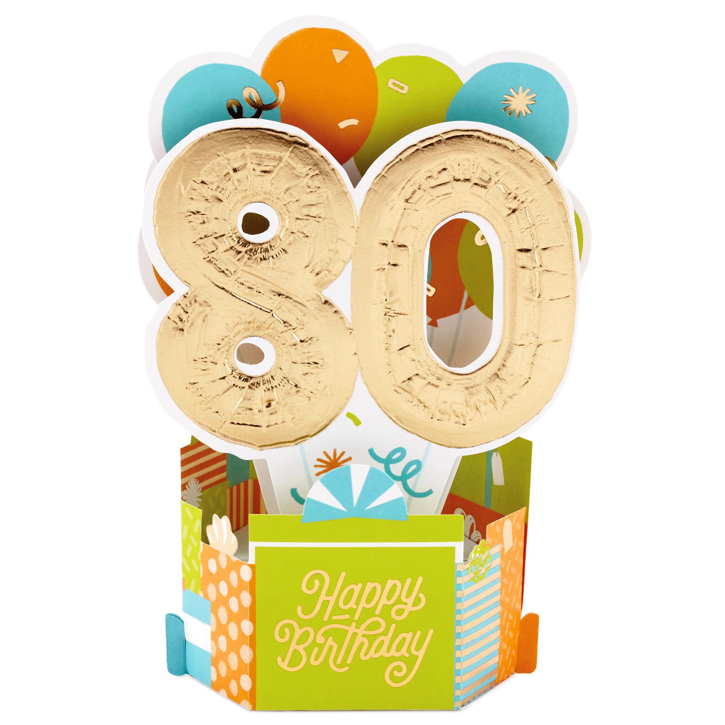 Paper Wonder Collection 3D Pop-Up 80th Birthday Card - Image 4
