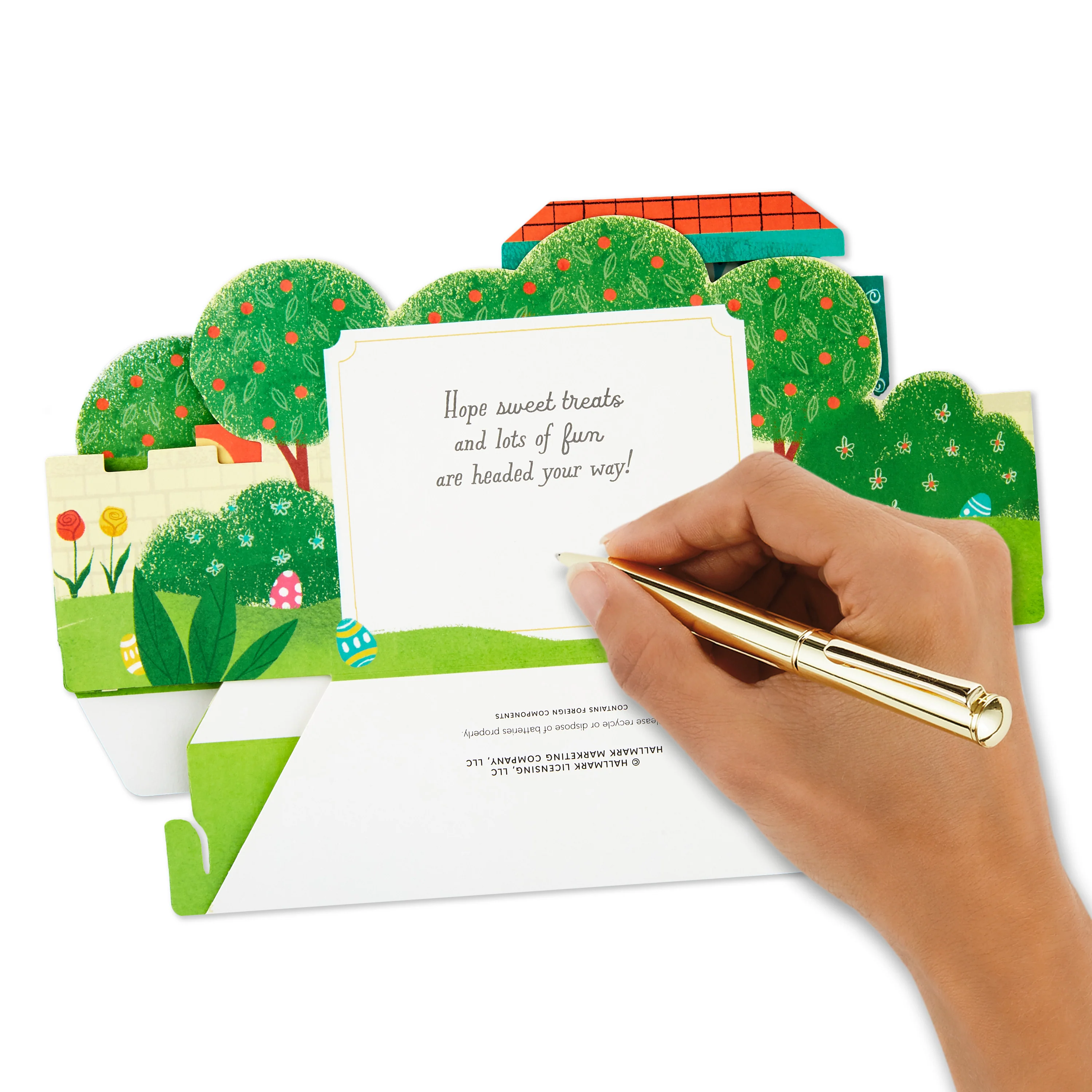 Paper Wonder Easter Card - 3D, Pop-Up Musical & Motion Green Train Design - Image 6
