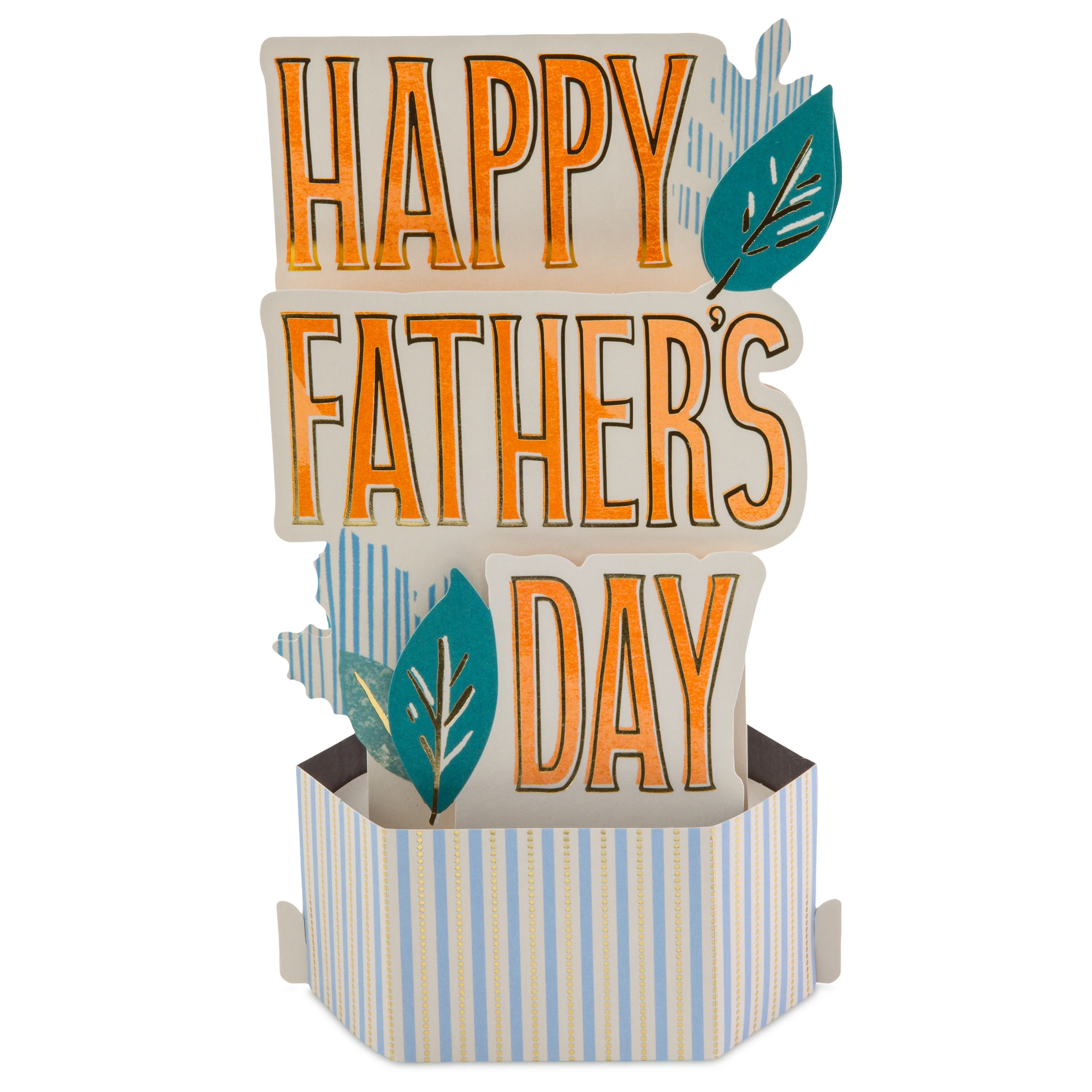 Paper Wonder Father's Day Card - 3D Pop-Up Leaves & Letters Design - Image 3