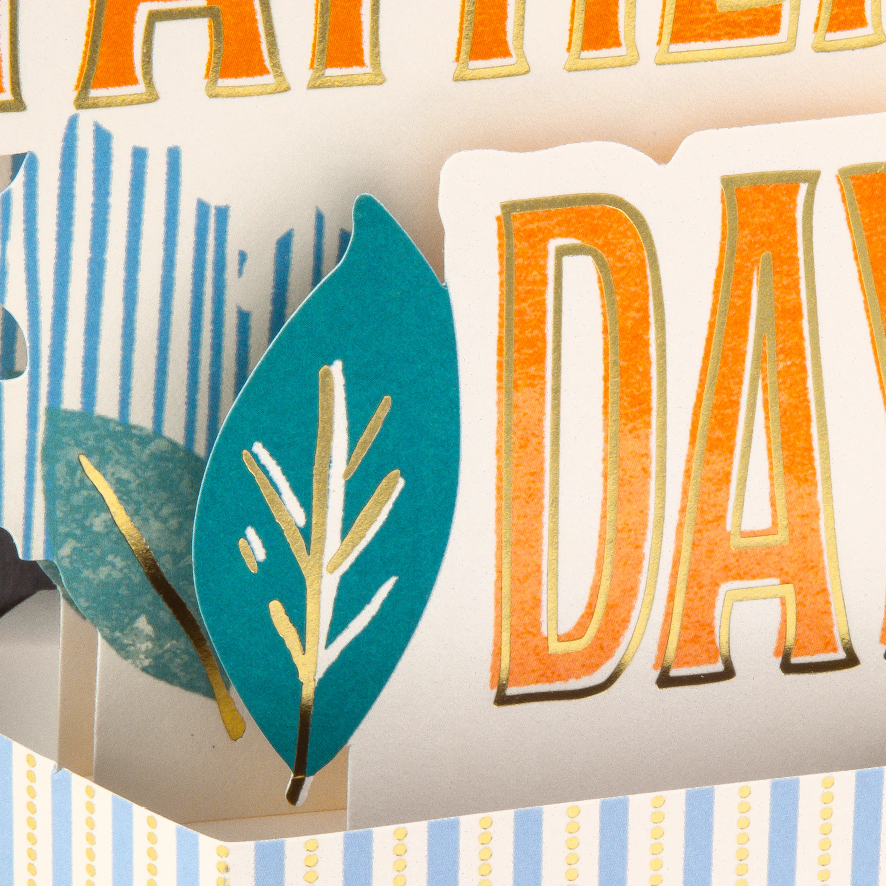 Paper Wonder Father's Day Card - 3D Pop-Up Leaves & Letters Design - Image 4