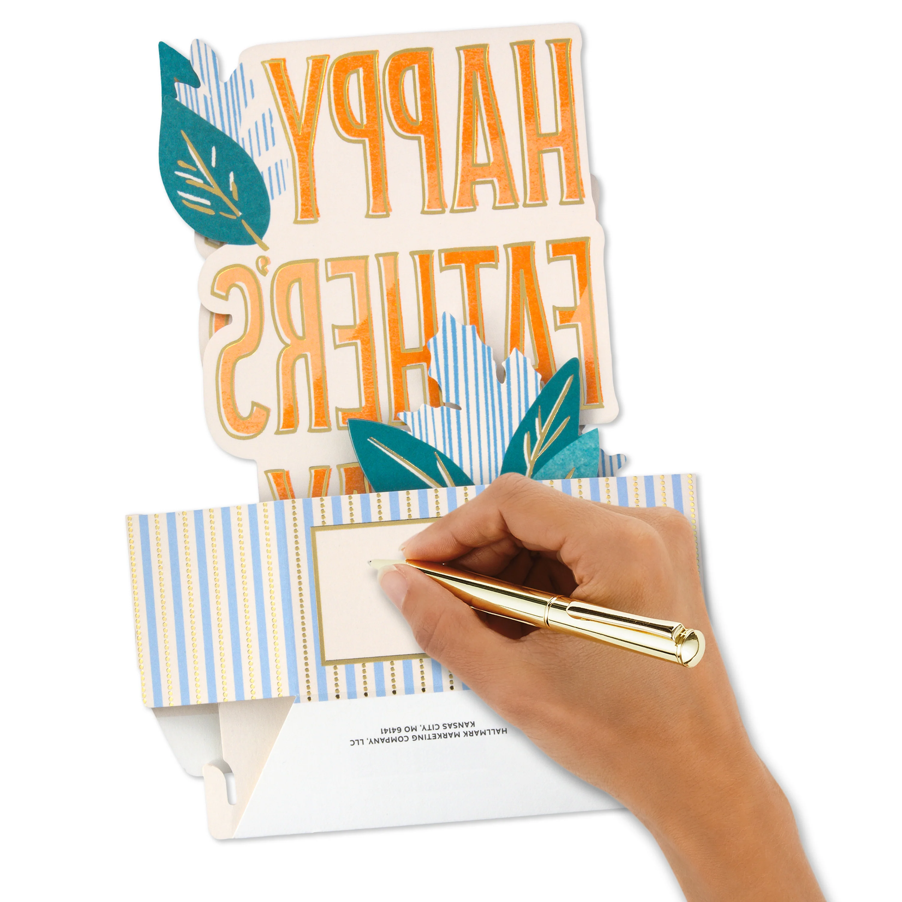 Paper Wonder Father's Day Card - 3D Pop-Up Leaves & Letters Design - Image 6